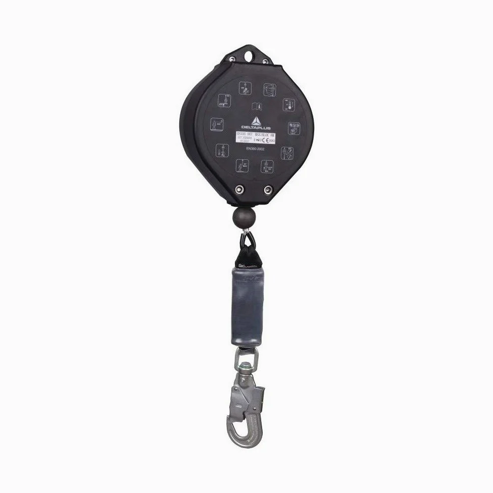 Arrotolatore anticaduta 10mt a richiamo automatico cavo acciaio inox dia 4mm dissipatore energia Deltaplus MAXIBLOC AN10010T2