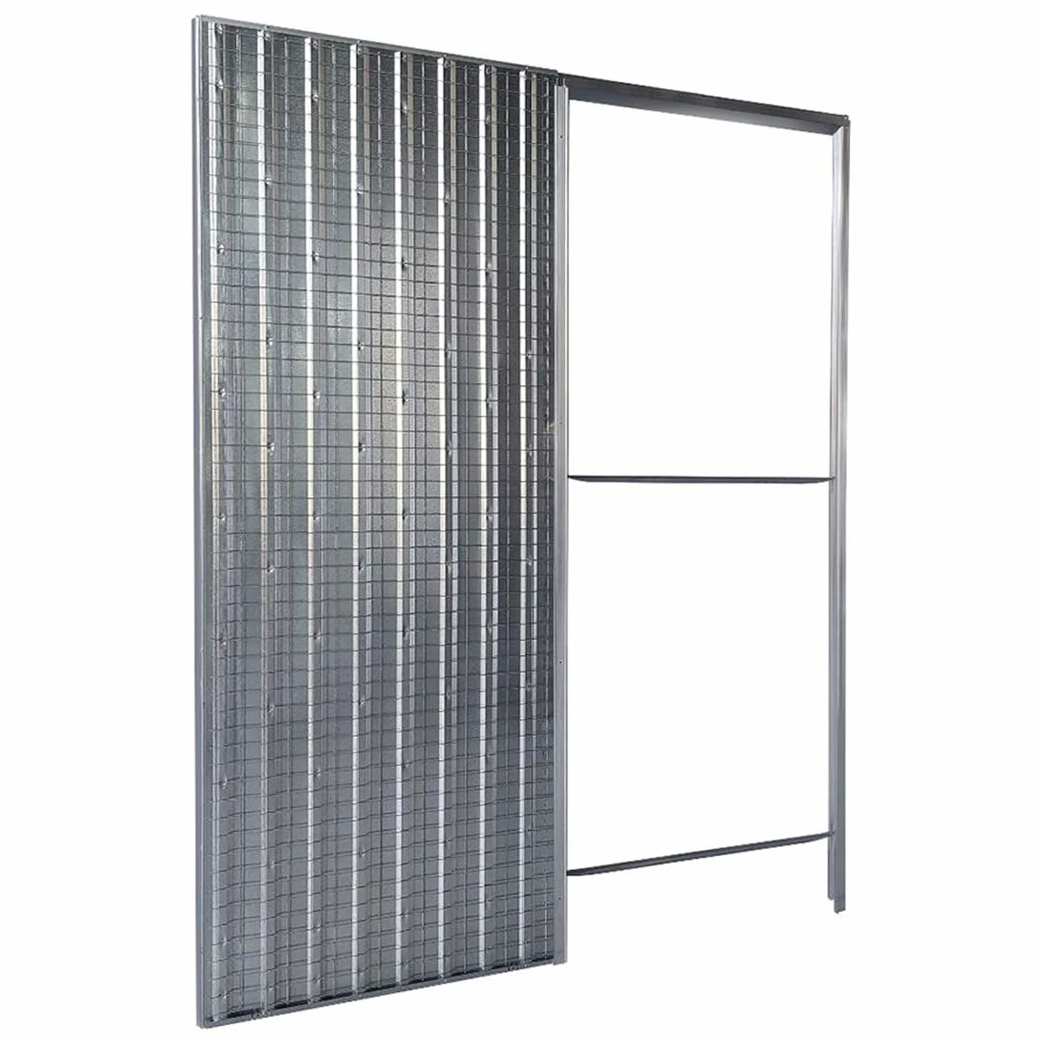 ALLINOX Controtelaio Per Porte Scorrevoli Anta Unica In Acciaio ZINCATO Per Intonaco Sistema Porta a Scomparsa Telaio Salvaspazio Muratura Da Interno MADE IN ITALY (1000x2100x105)
