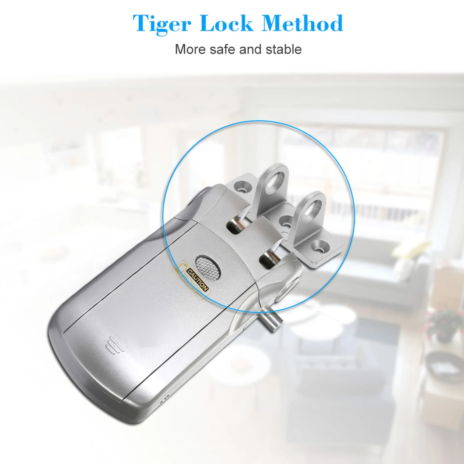 WF-018 Telecomando wireless Blocco Sicurezza Invisibile Keyless Door Entry Blocco intelligente In lega di zinco metallo con 4 chiavi remote Smart Home Villa Office Access Control Sistema
