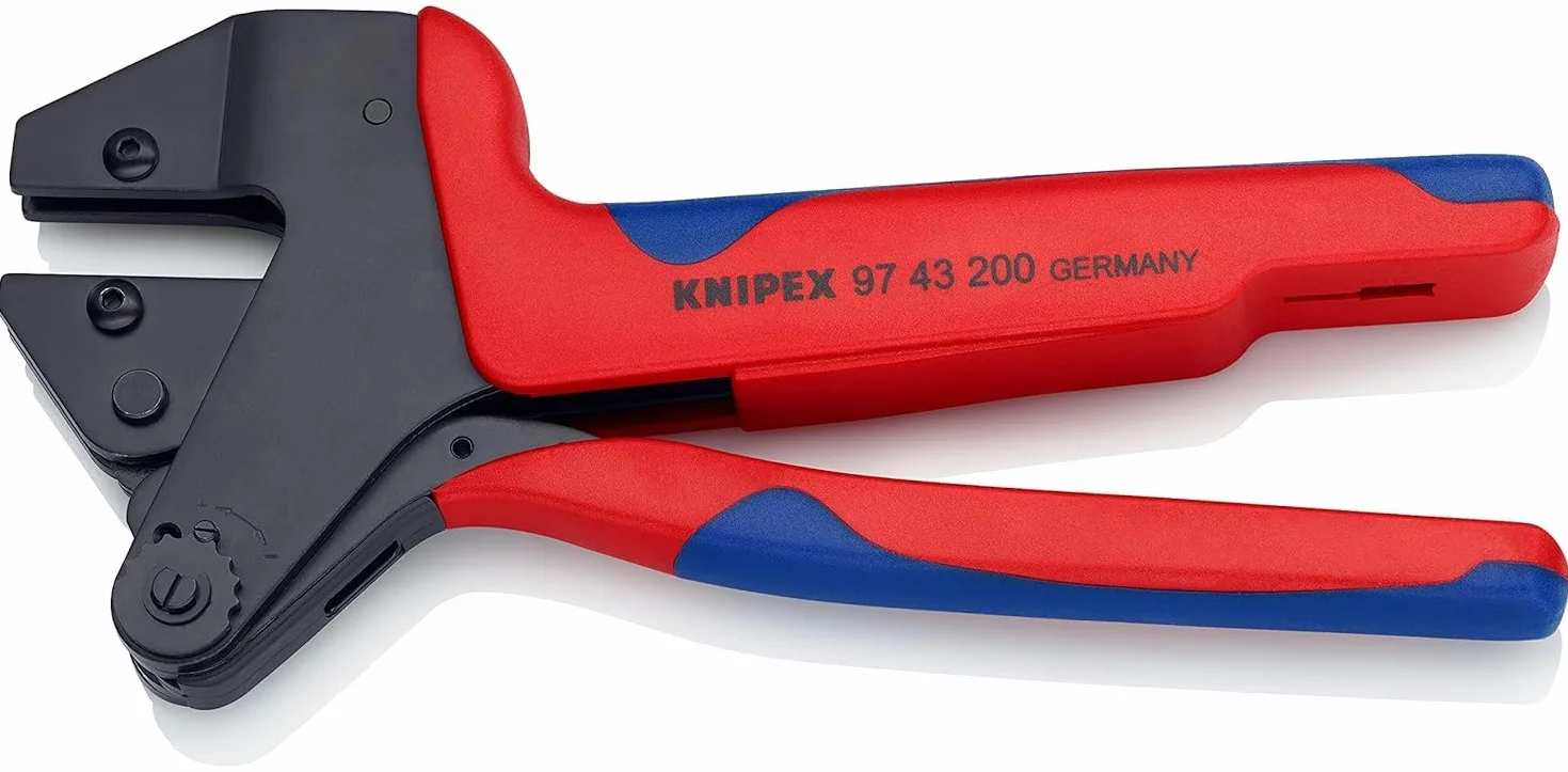KNIPEX Crimpatrice universale per terminali per matrici intercambiabili con impugnature multicomponente 200 mm, 97 43 200 A