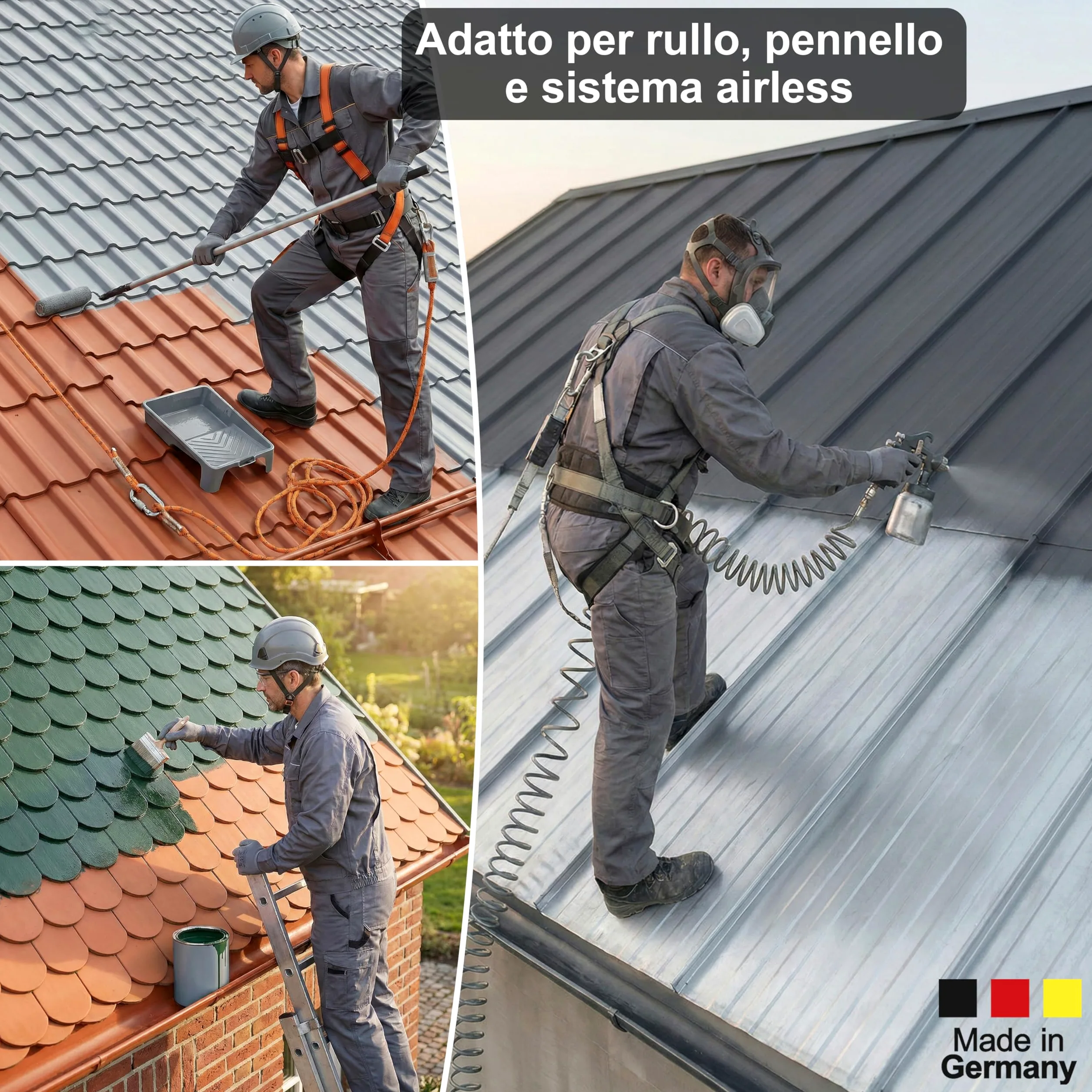 Vernice per tetto Pittura Manto di Copertura W510 Grigio antracite simile RAL 7016-20L