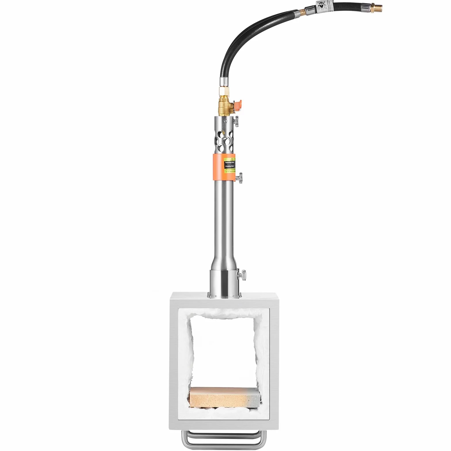 VEVOR Forgia a gas propano portatile, forno a gas quadrato con 2 bruciatori, temperatura max 1427 ℃, utensili e attrezzature per forgiatura a gas in acciaio inox, per colteliere Maréchaux-Ferrants