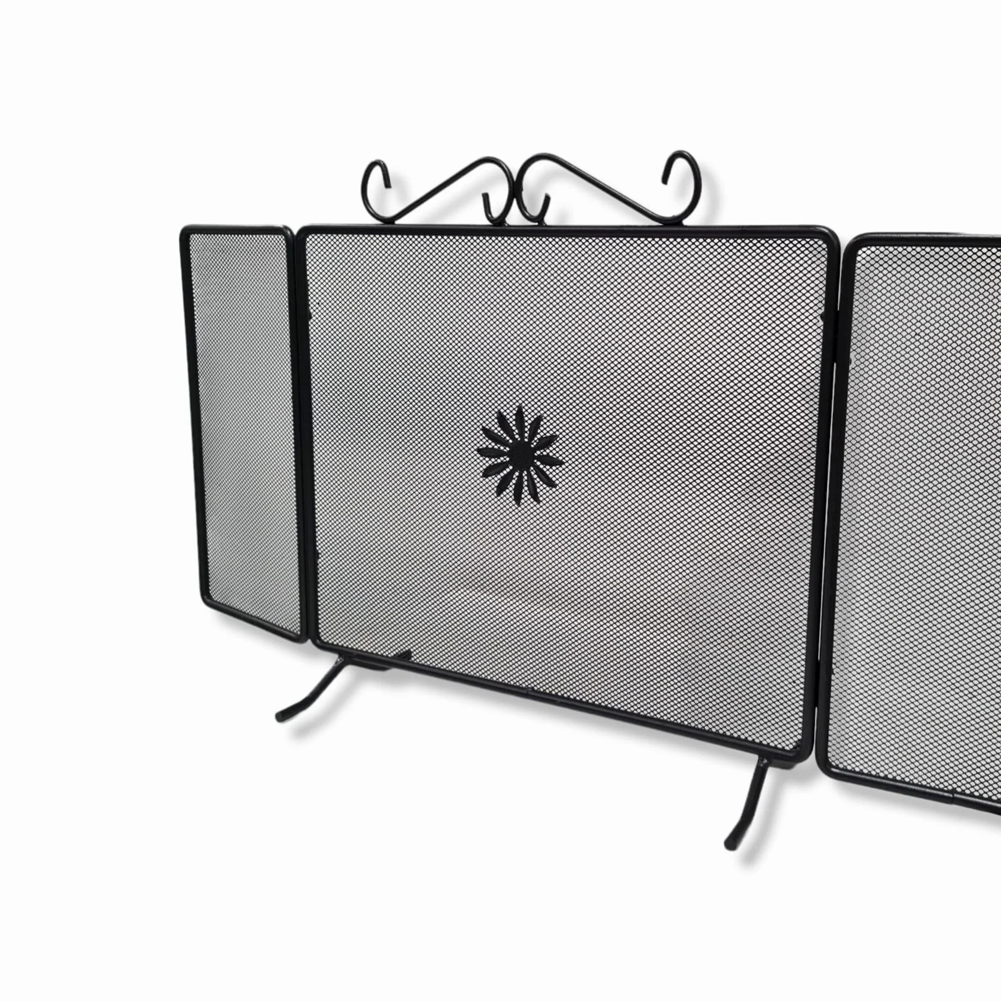 OEM Skermo per camino in Ferro battuto, Rustico, Nero, 9.7 pounds, 90 x 50 cm