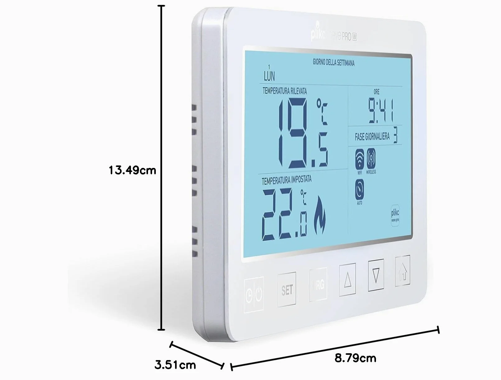 Plikc - Cronotermostato digitale Wifi dual band compatibile con Alexa - Alimentazione a 230V - (Neve PRO W)
