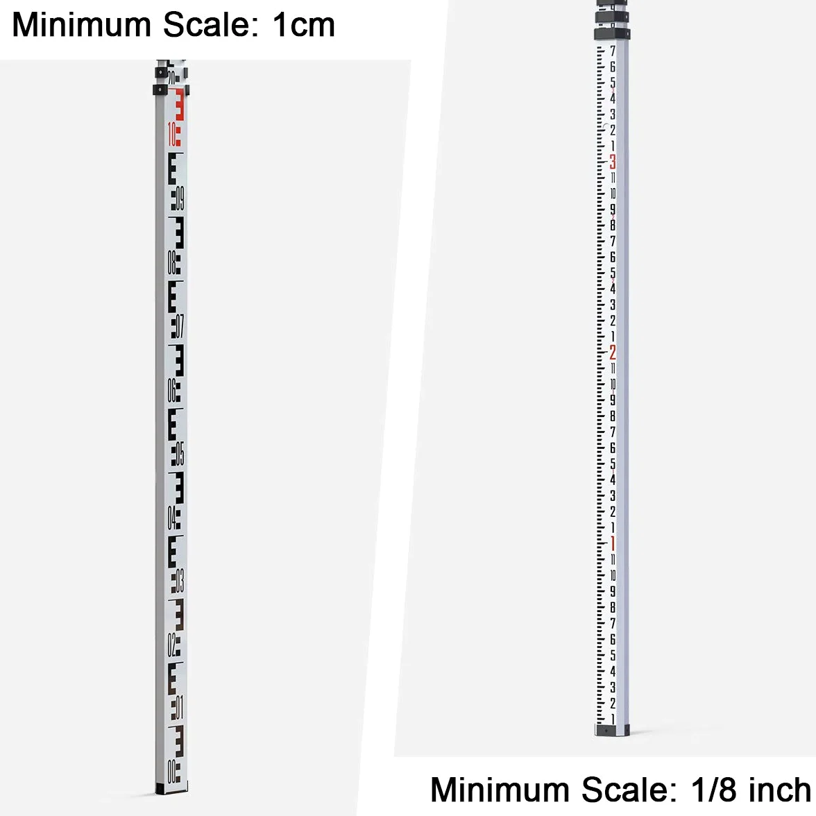 Huepar - Piastra di livellamento telescopica, 5 m, 5 sezioni, con livella a incastro e custodia in nylon, per livellatore ottico automatico e laser rotativo - GR5