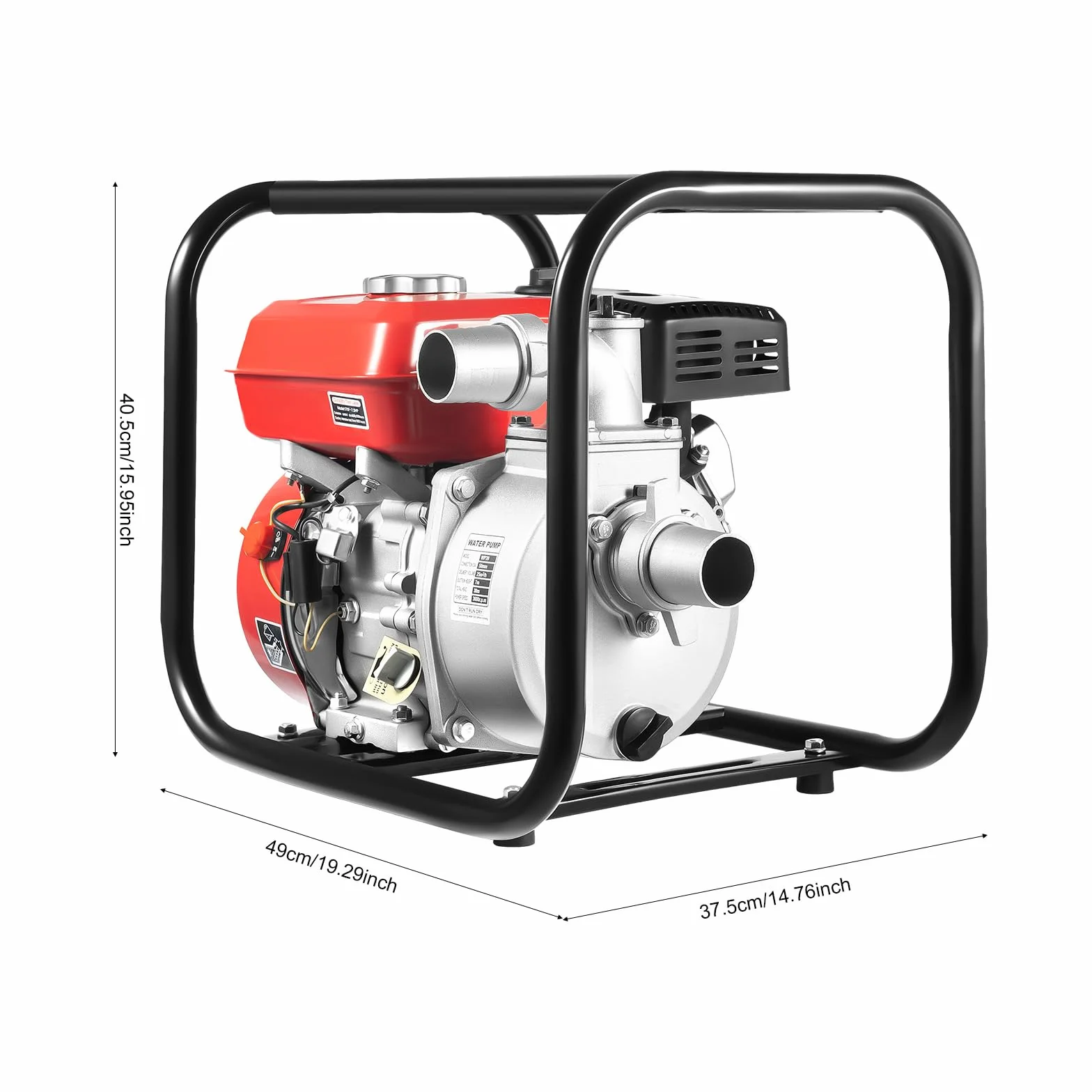 7.5 Hp 2" Portable Gas-Powered Semi-Trash Water Pump Gasoline Water Pump 7.5 Portable Gas Powered Water Gasoline 7.5M Pantaloni