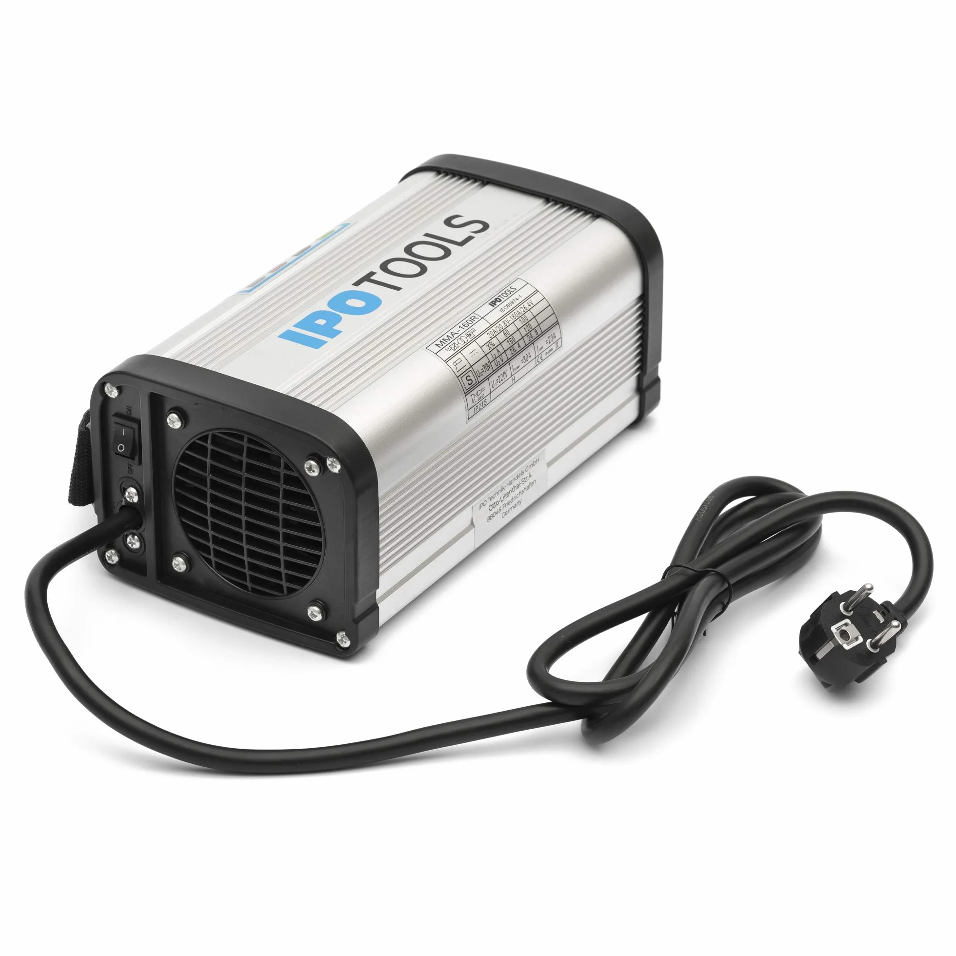 Saldatrice ad arco IPOTOOLS MMA-160R - Saldatrice ad arco DC MMA Inverter con 160 A/Display digitale / 230 V/Antistick/Hot Start/Arc-Force / 7 anni di garanzia