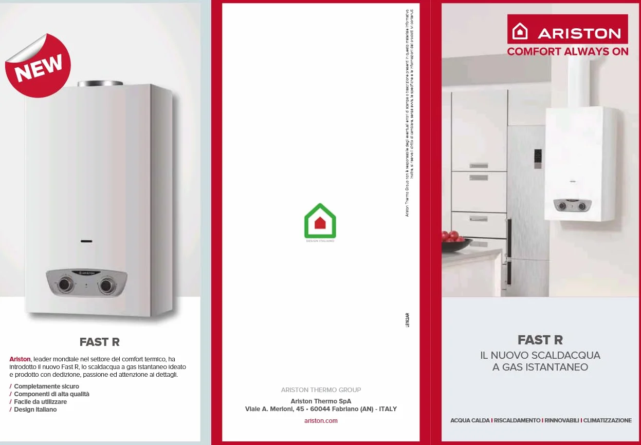 SCALDABAGNO A GAS ARISTON MODELLO FAST R 11 EU GPL