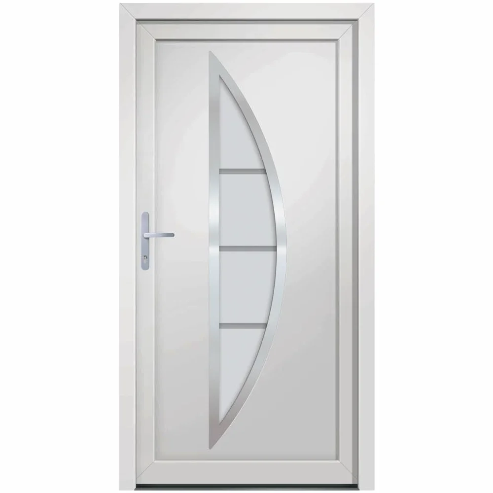 VidaXL Porta Bianca 108x208 cm, porta di ingresso in PVC