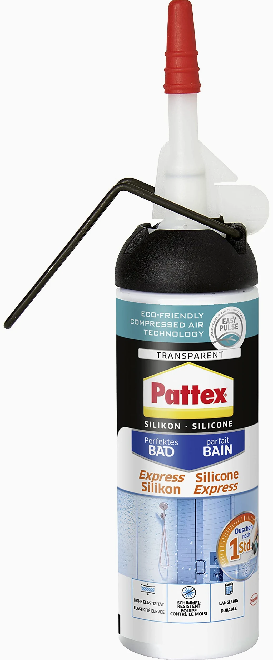 Pattex Express - Dispenser in silicone, facile da usare senza cartuccia., Bianco, PKSEW