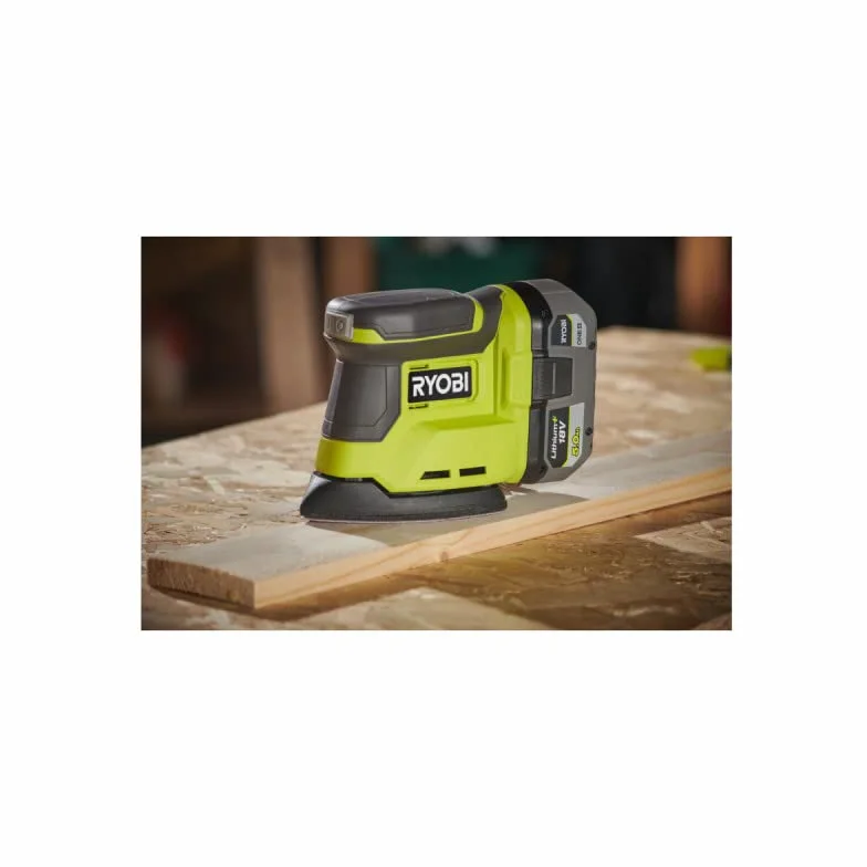 Confezione RYOBI - Levigatrice triangolare RPS18-0 - 18V OnePlus - senza batteria e caricabatterie - Set di 10 fogli abr