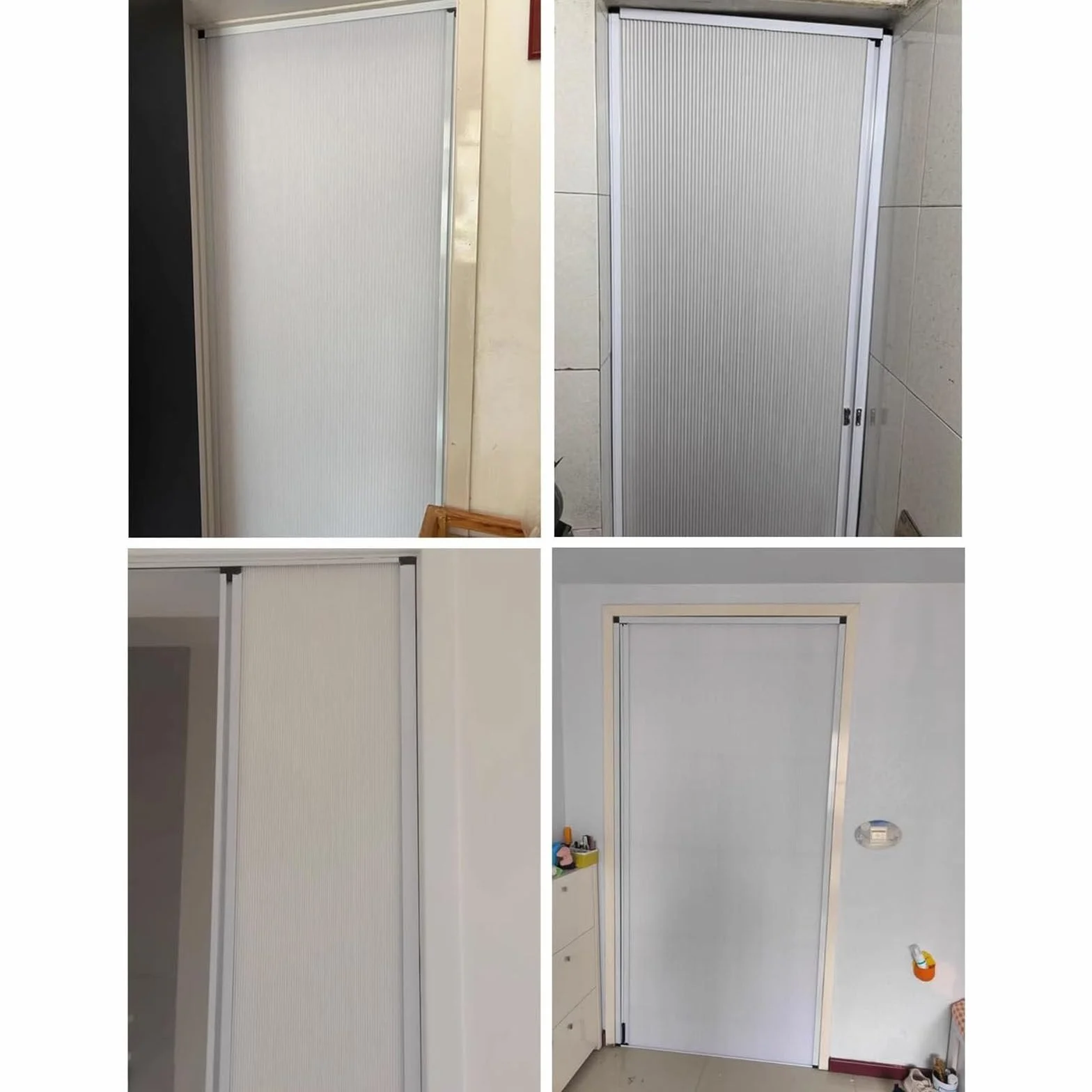 Porte a soffietto per porte, porta pieghevole invisibile a nido d'ape alta 203 cm per cucina, bagno, dispensa, kit porta divisoria,28x80in(71x203cm)