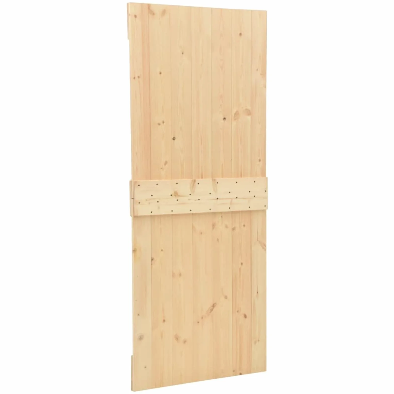 vidaXL Porta NARVIK Naturale 80 x 210 cm Legno di pino solido, Porta rettangolare moderna, in pino solido, salvaspazio, divisorio, design contemporaneo e funzionale