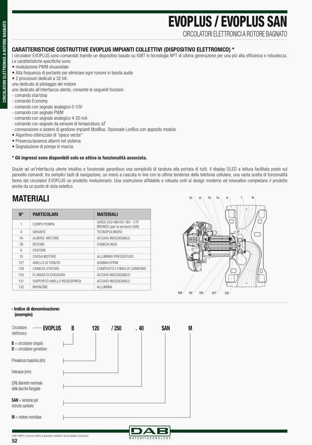 CIRCOLATORE DAB EVOPLUS SMALL 60/180 XM 2" COD. 60150943