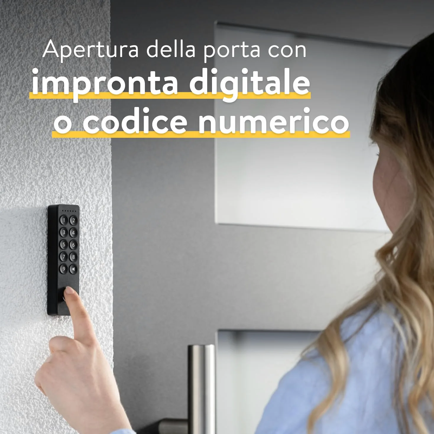 Nuki Keypad 2 Apri la porta in modo rapido e confortevole, tramite un codice o la tua impronta digitale, Il Keypad è l'accessorio ottimo per la Nuki Smart Lock, Bluetooth