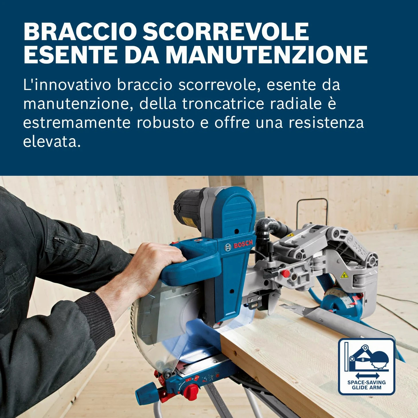 Bosch Professional Troncatrice Radiale Gcm 12 Gdl (Motore da 2000 Watt, Incl. Laser a Doppia Linea, Lama, Pinza di Serraggio)