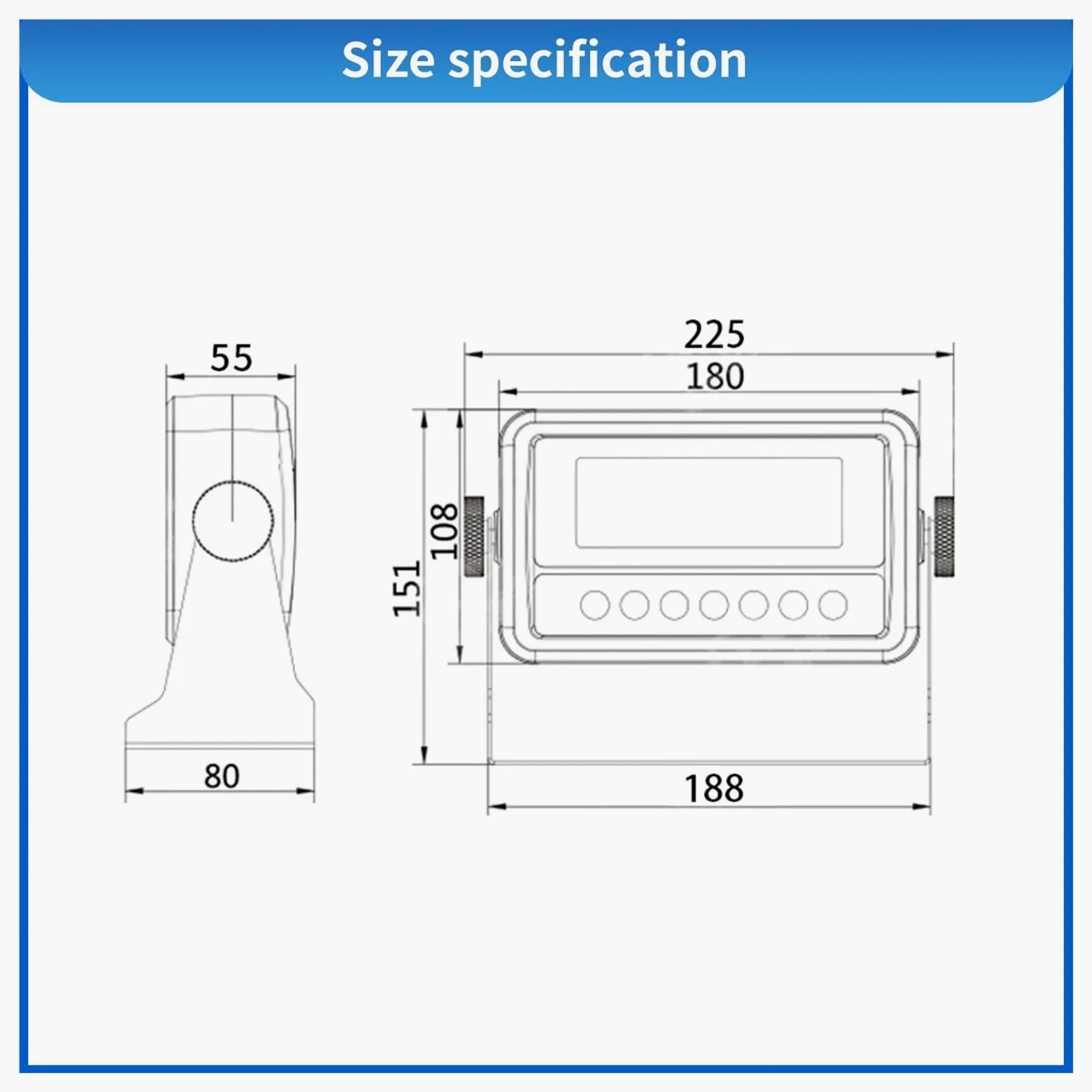 Cella di carico a soffietto mini da 20 kg a 2 t con indicatore, display digitale, sensore della bilancia per dispositivi di pesatura(100KG with Indicator)