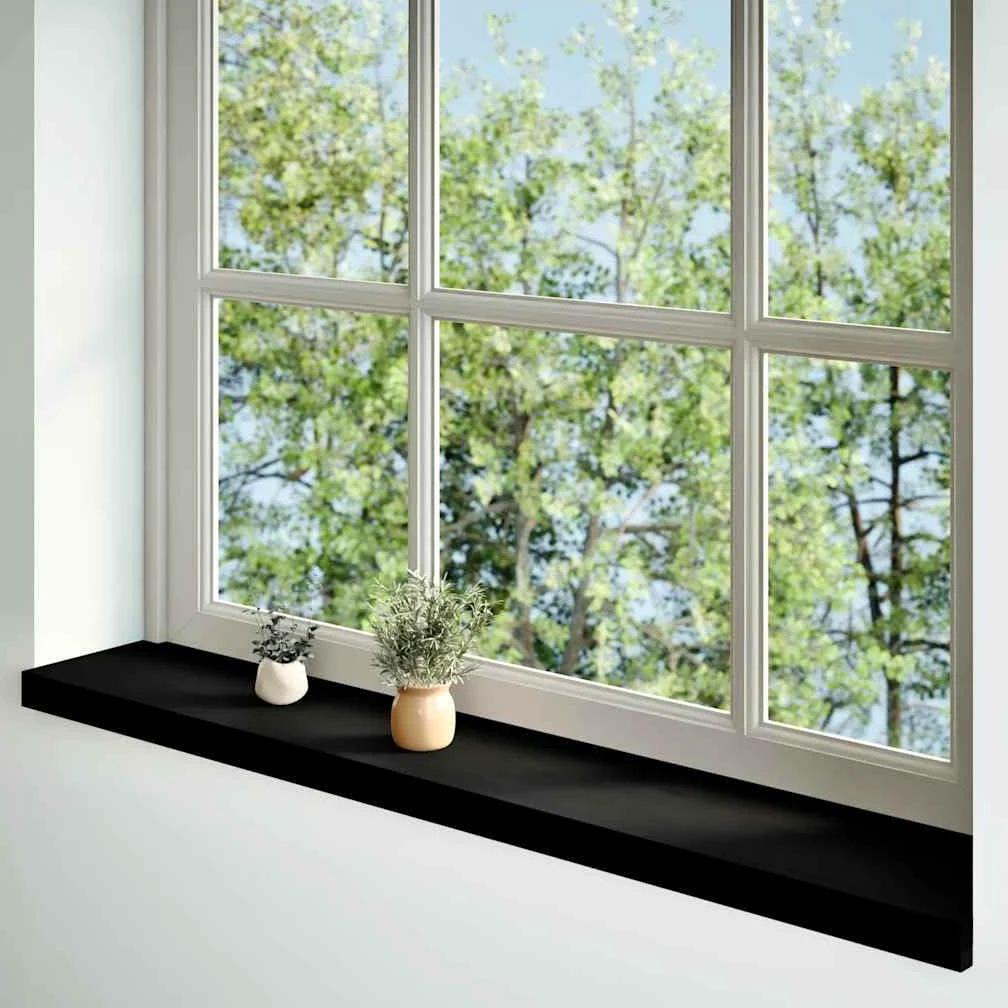 vidaXL Davanzali 2 pz Marrone Scuro 140x20x2 cm Legno Massello Rovere, Bordo della Finestra, davanzale della Finestra in Quercia, davanzale in Legno