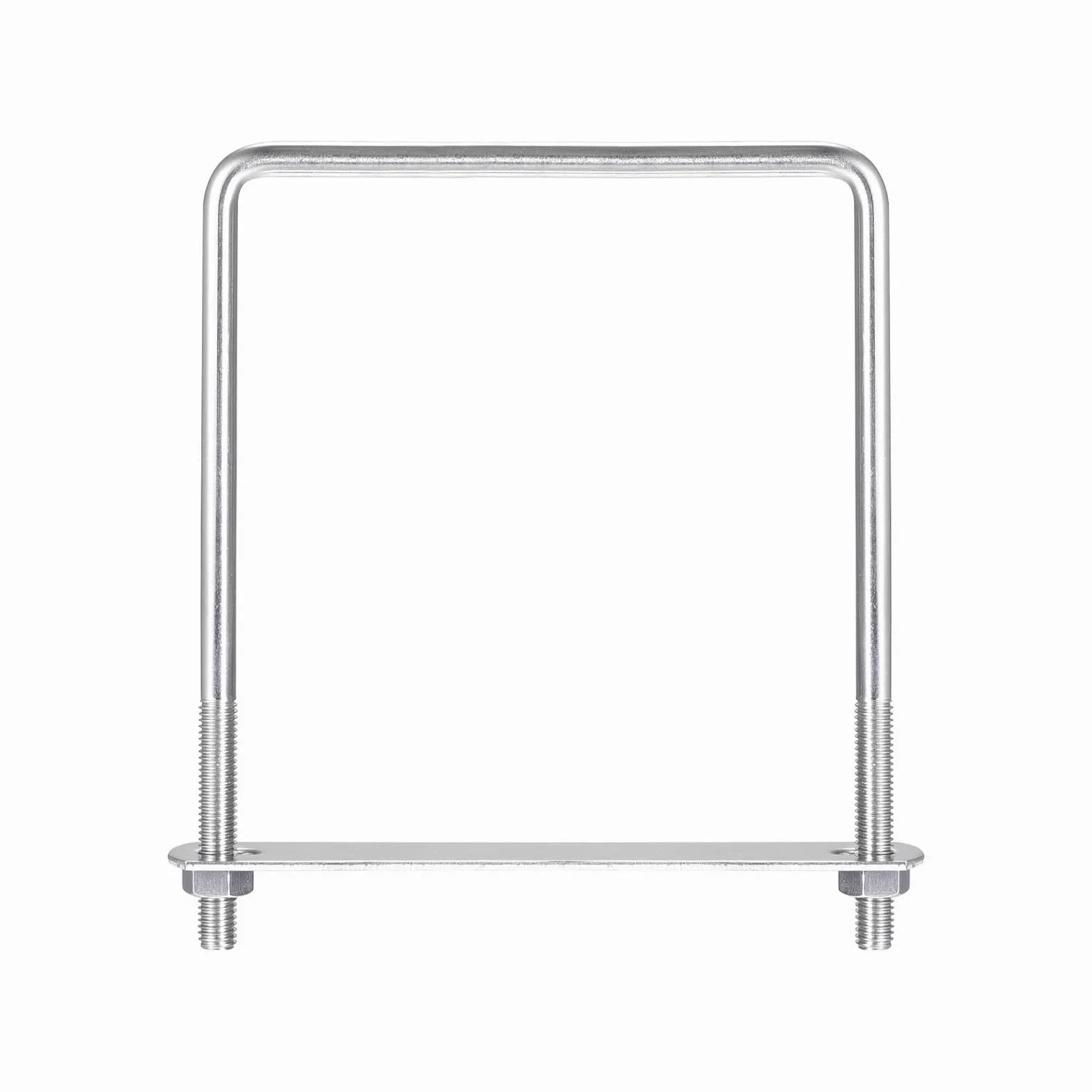 uxcell Bulloni a U quadrati, 3 set 123 mm larghezza interna 160 mm lunghezza M8 304 acciaio inossidabile U morsetto bullone con dadi e piastre, per rimorchio barca