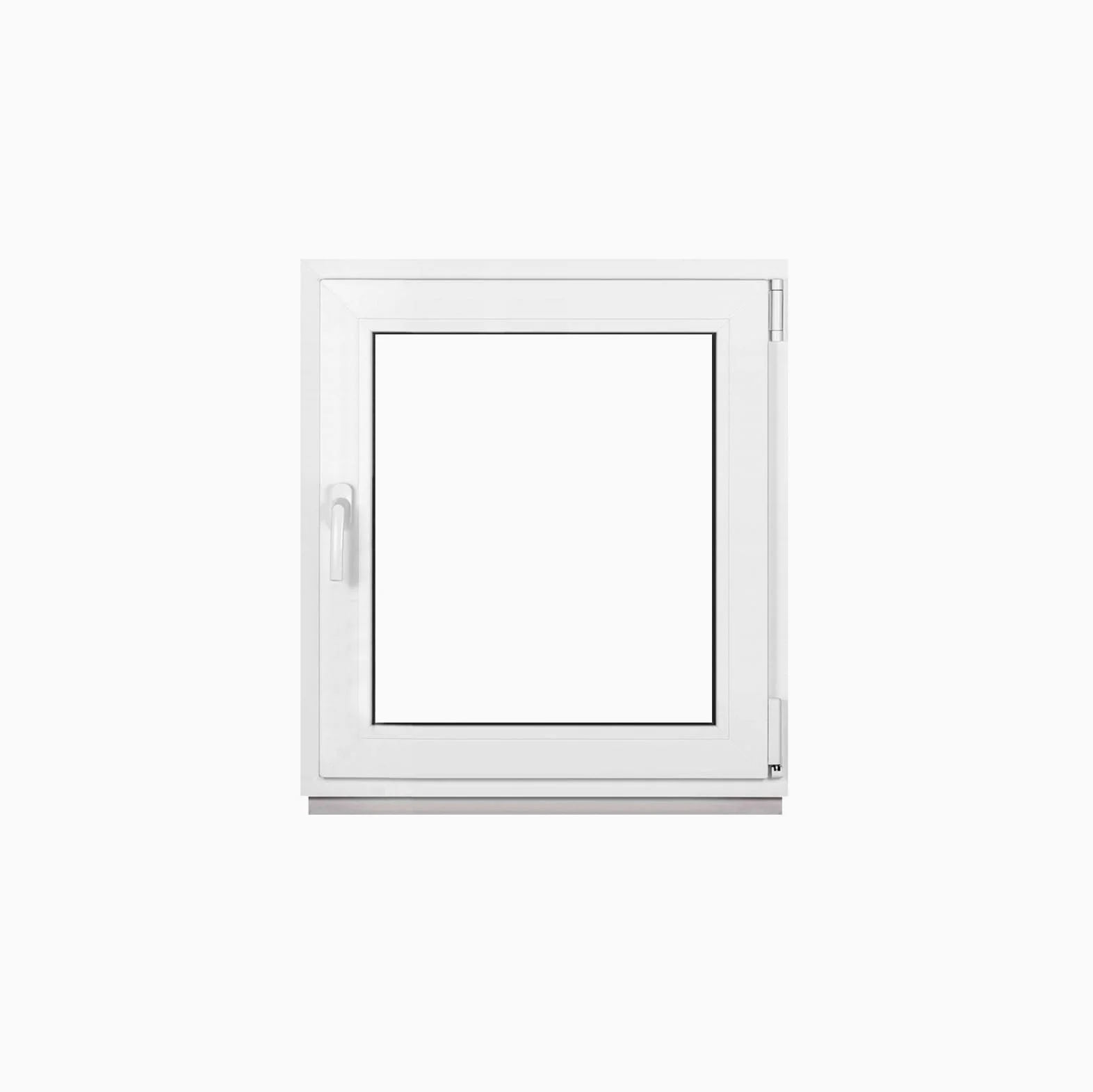 Finestra in Plastica Bianca Larghezza x Altezza 70 x 80 cm (700 x 800 mm) Triplo Vetri (32 mm), Anta-Ribalta, Girevole DIN Destra – Premium