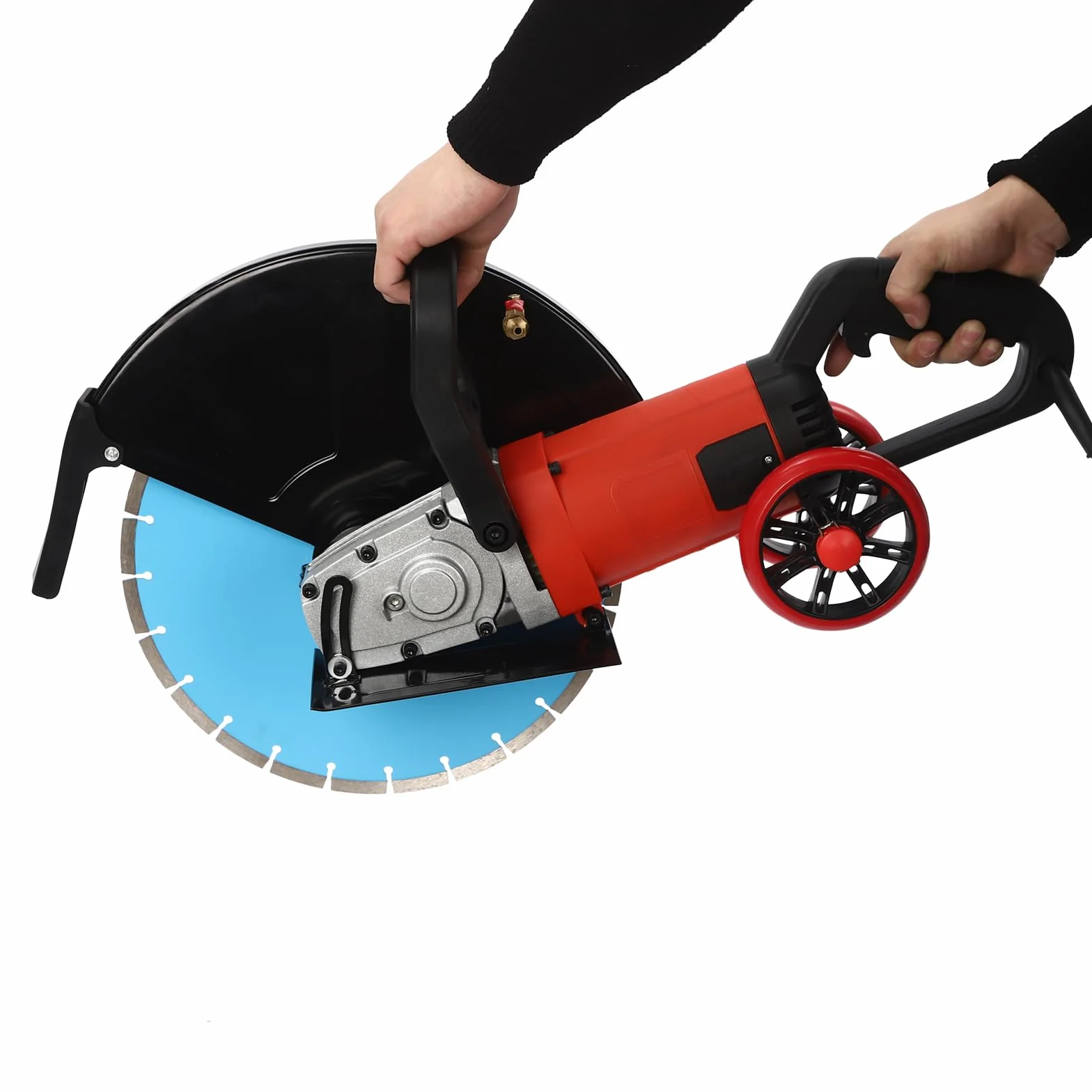 Sega Elettrica per Calcestruzzo, 4000 W, 165 mm, Profondità di Taglio per Mattoni, Granito, Marmo, Cemento con Lama per Sega in Diamante e Acciaio al Carbonio