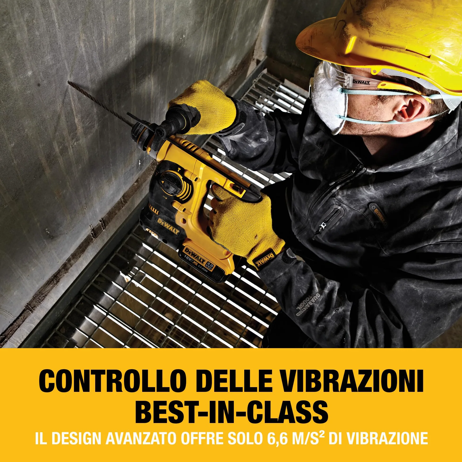 DEWALT Tassellatore a percussione SDS-Plus 18 V XR 24 mm Solo corpo macchina, DCH253N-XJ