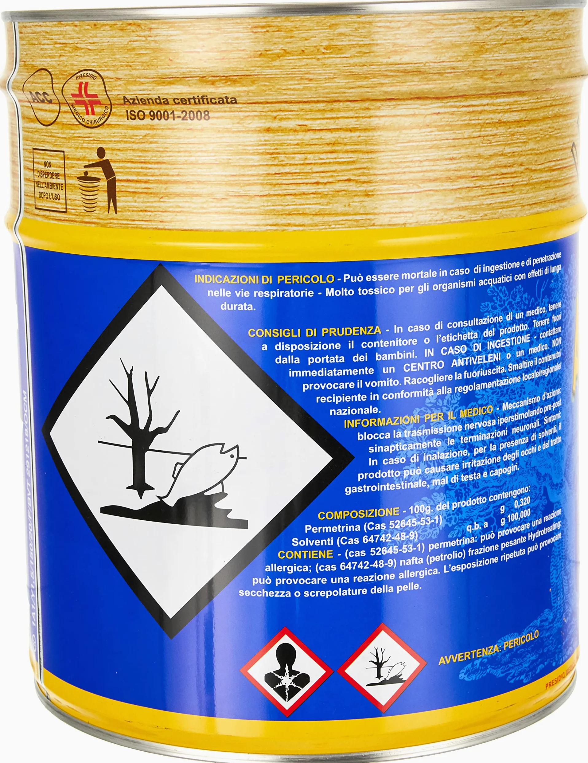 ANTITARLO LT. 10 - base solvente attivo contro tarli, larve, termiti e parassiti del legno - liquido pronto all'uso