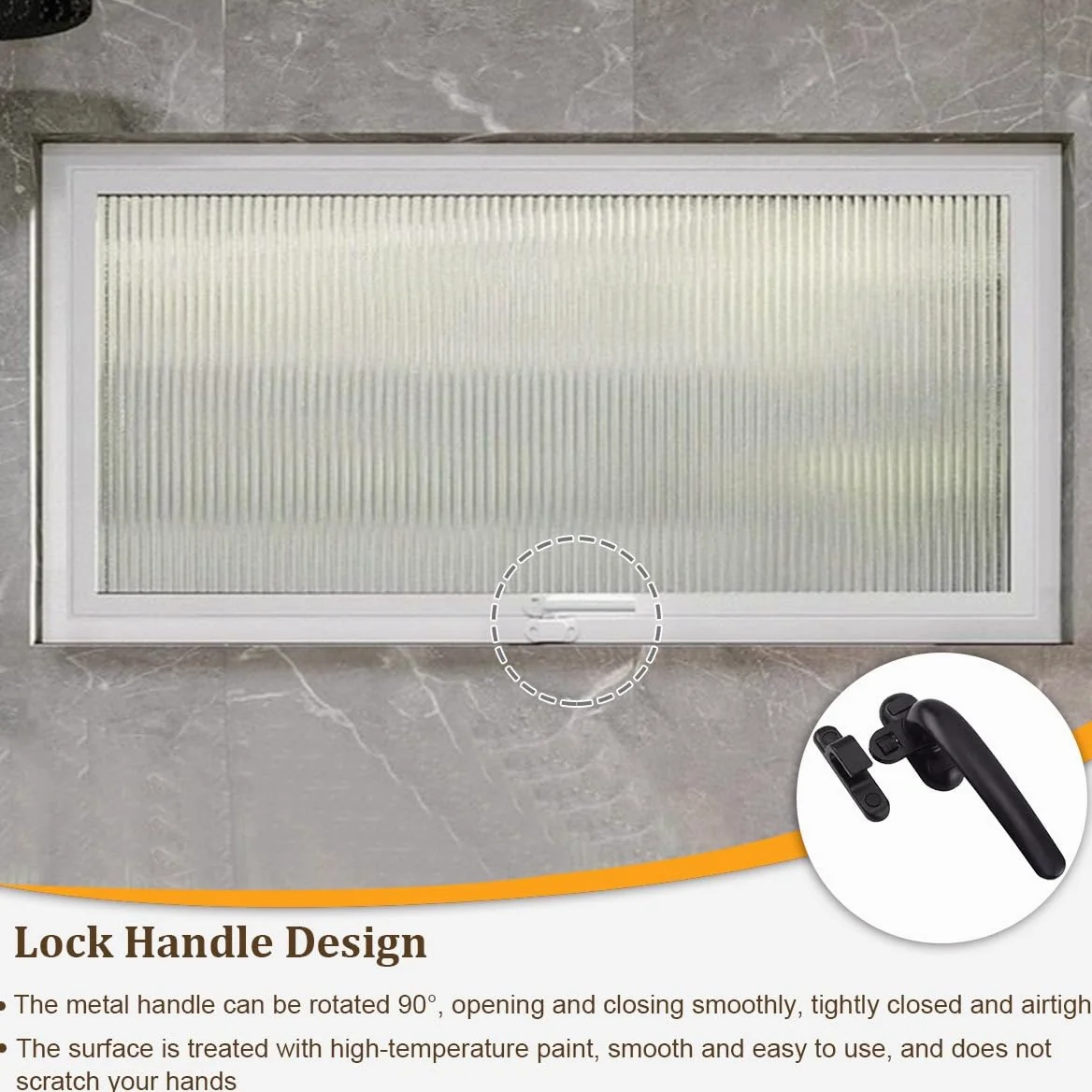 Finestra Sopraluce Nera a Strisce per Casetta, Finestra Scorrevole Decorativa, Finestra di Ventilazione in Alluminio con Blocco 360°, per Pollai, Bagni, Garage, Seminterrati Personalizzati(Black-c,L80