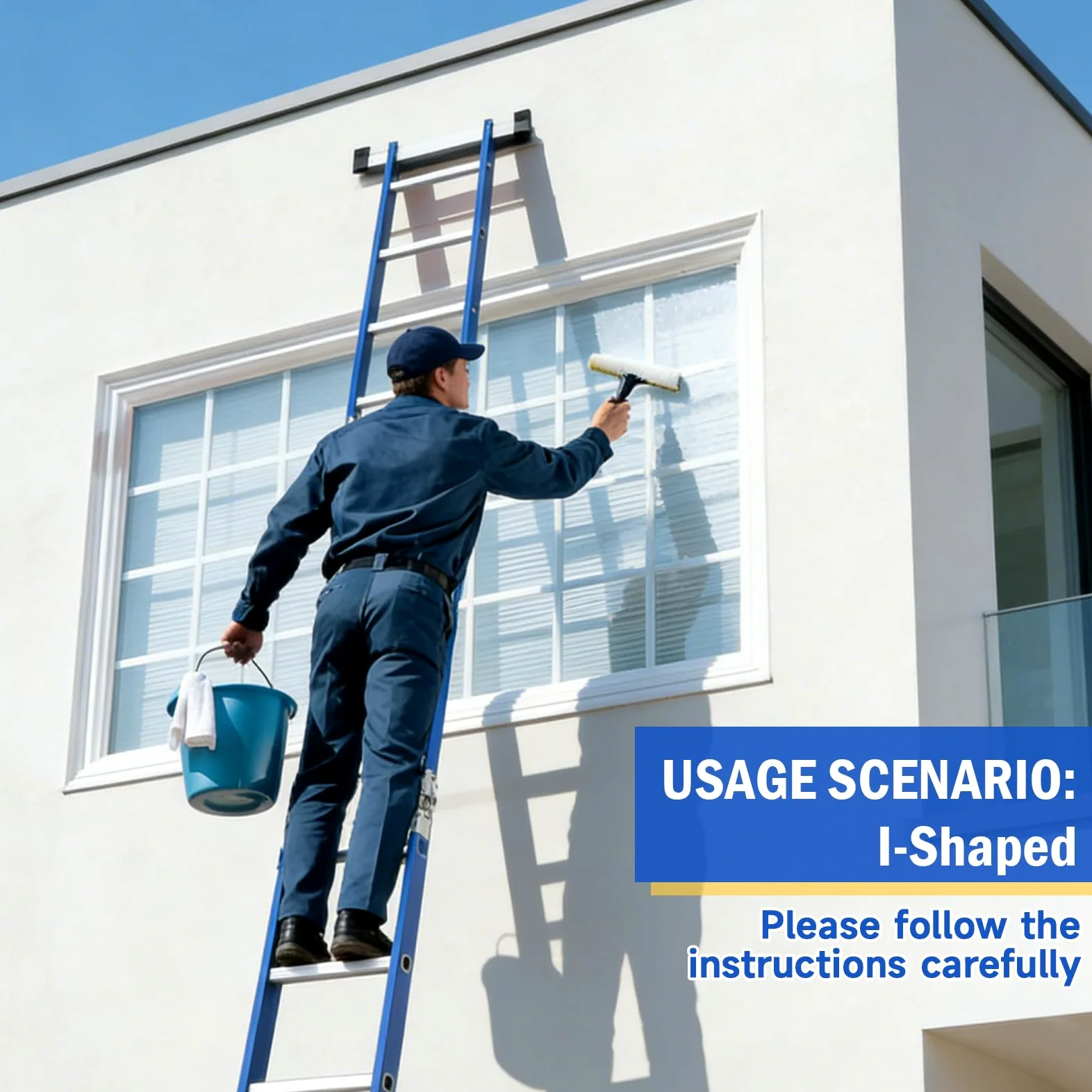 Scala Pieghevole Multiuso 7 in 1 in Alluminio - 4 x 4 Gradini, 464 cm, Scala Multifunzione per Uso Domestico Interno ed Esterno, 16 Gradini, Portata Massima 150 kg