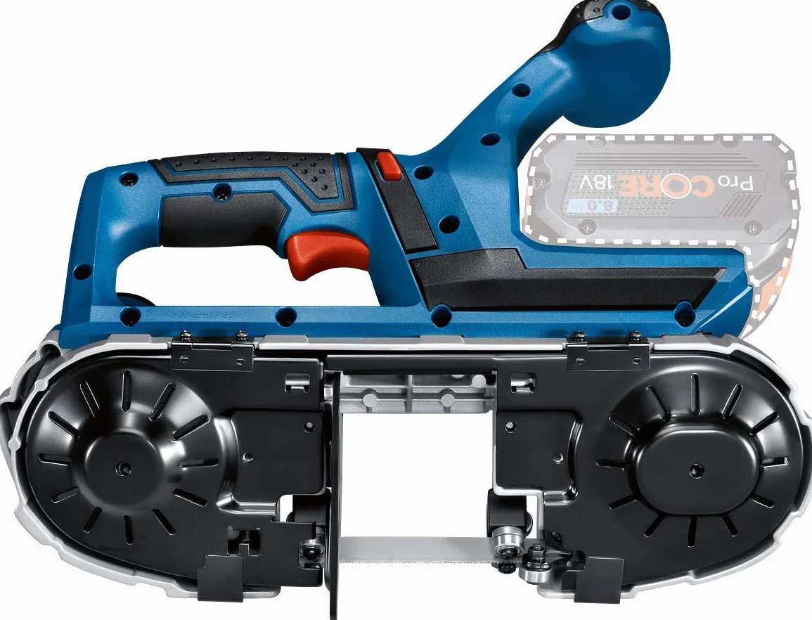 Sega a nastro a batteria GCB 18V-63 Bosch Professional 18V System (incl. 2 lame, senza batteria e caricabatteria, in L-BOXX 238)
