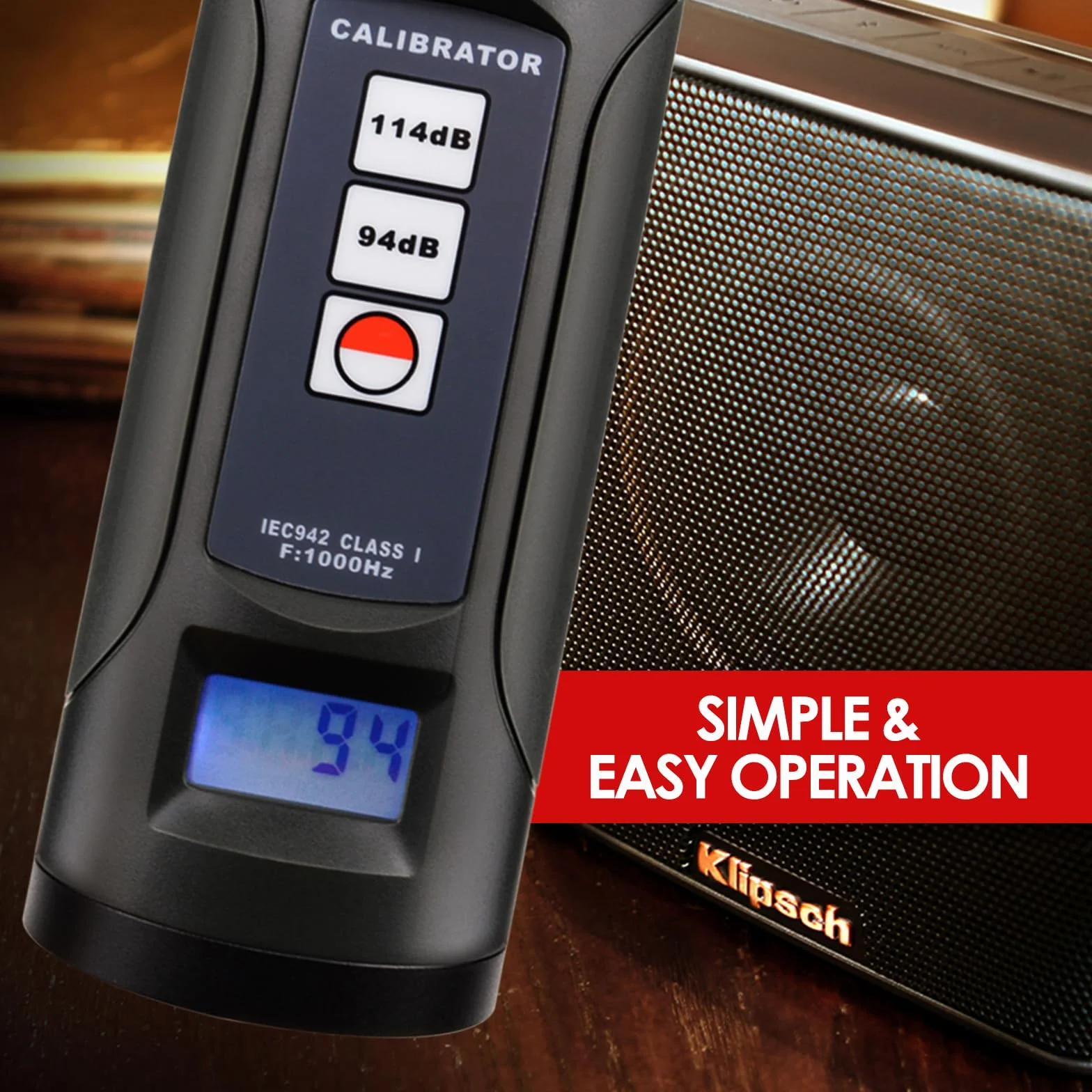 Digital Sound Level Meter Calibratore 94dB e 114dB per 1/2 "e 1" pollici Microfono, professionale Decibel di Rumore Strumento di Calibrazione
