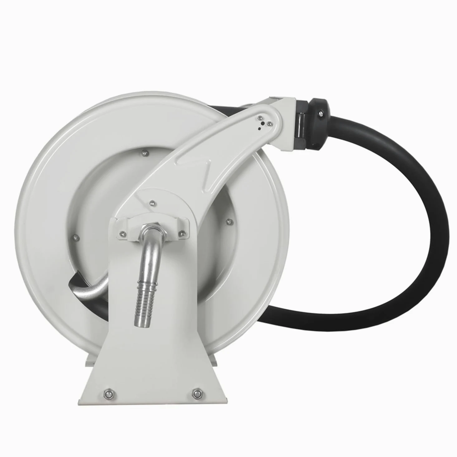 Avvolgitubo da 15 m, per diesel con avvolgimento a molla, tubo in gomma, 25 mm, pressione di esercizio fino a 300 psi/ca. 20 bar