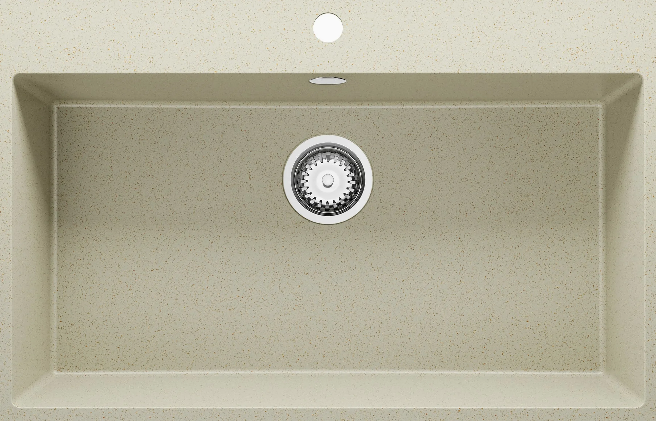 Lavello da Cucina Beige 78x50cm, Lavandino da Cucina a 1 vasca + Sifone Classico, Lavabo da Cucina Incasso al mobile 80cm - Riga di Primagran