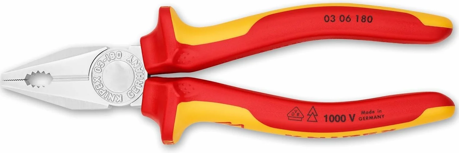 KNIPEX Assortimento sicurezza 1 x 03 06 180, 1 x 26 16 200, 1 x 70 06 160, 00 20 12