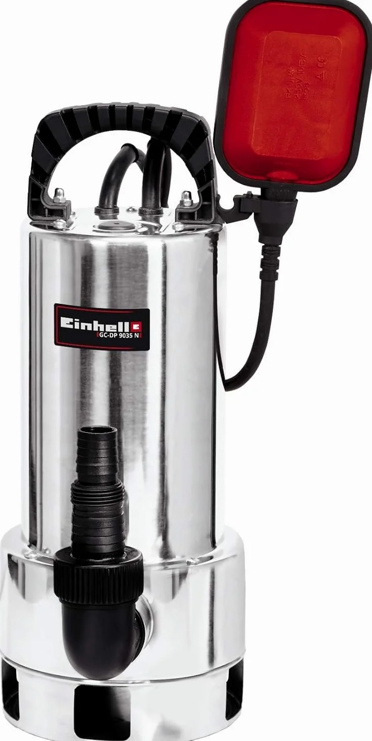 Einhell Pompa per acque reflue GC-DP 9035N (900 W, portata massima 18.000 l/h, corpi estranei con una dimensione massima di 35 mm, interruttore di galleggiamento regolabile in altezza in modo