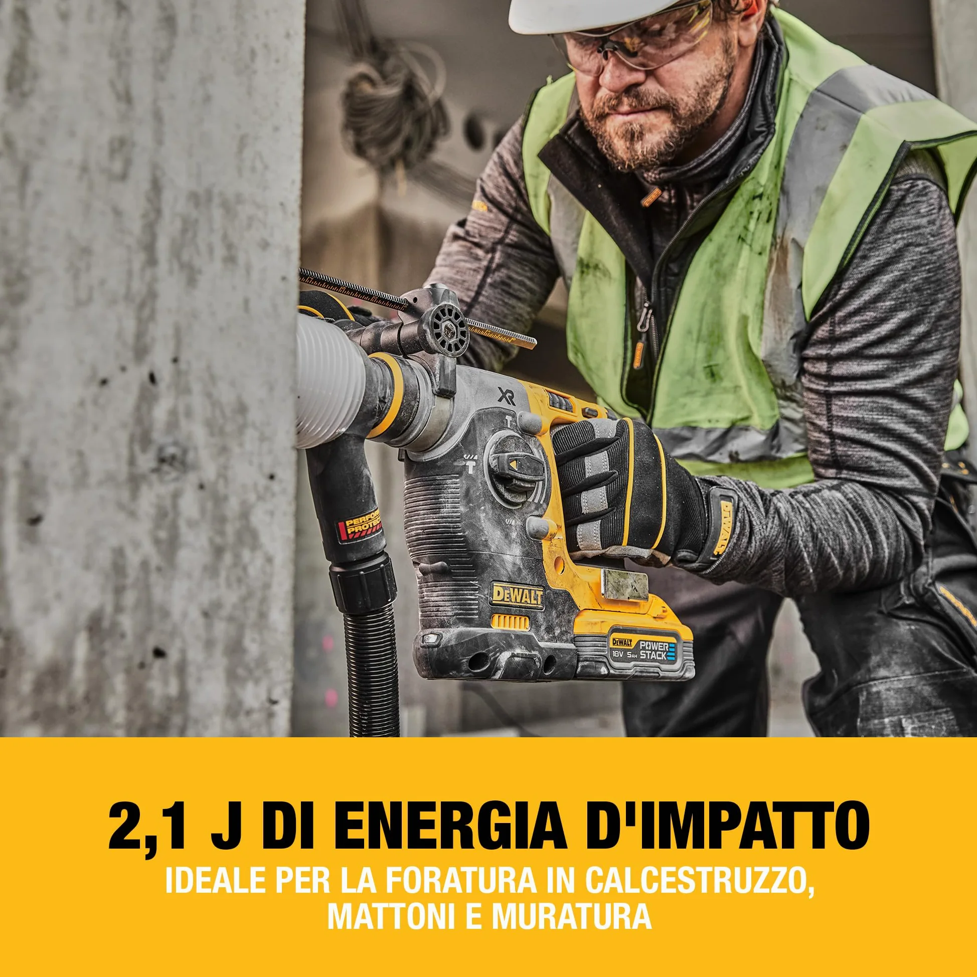 DEWALT 18V XR Martello Perforatore Brushless 24mm SDS-Plus, Unità Nuda, DCH273N-XJ