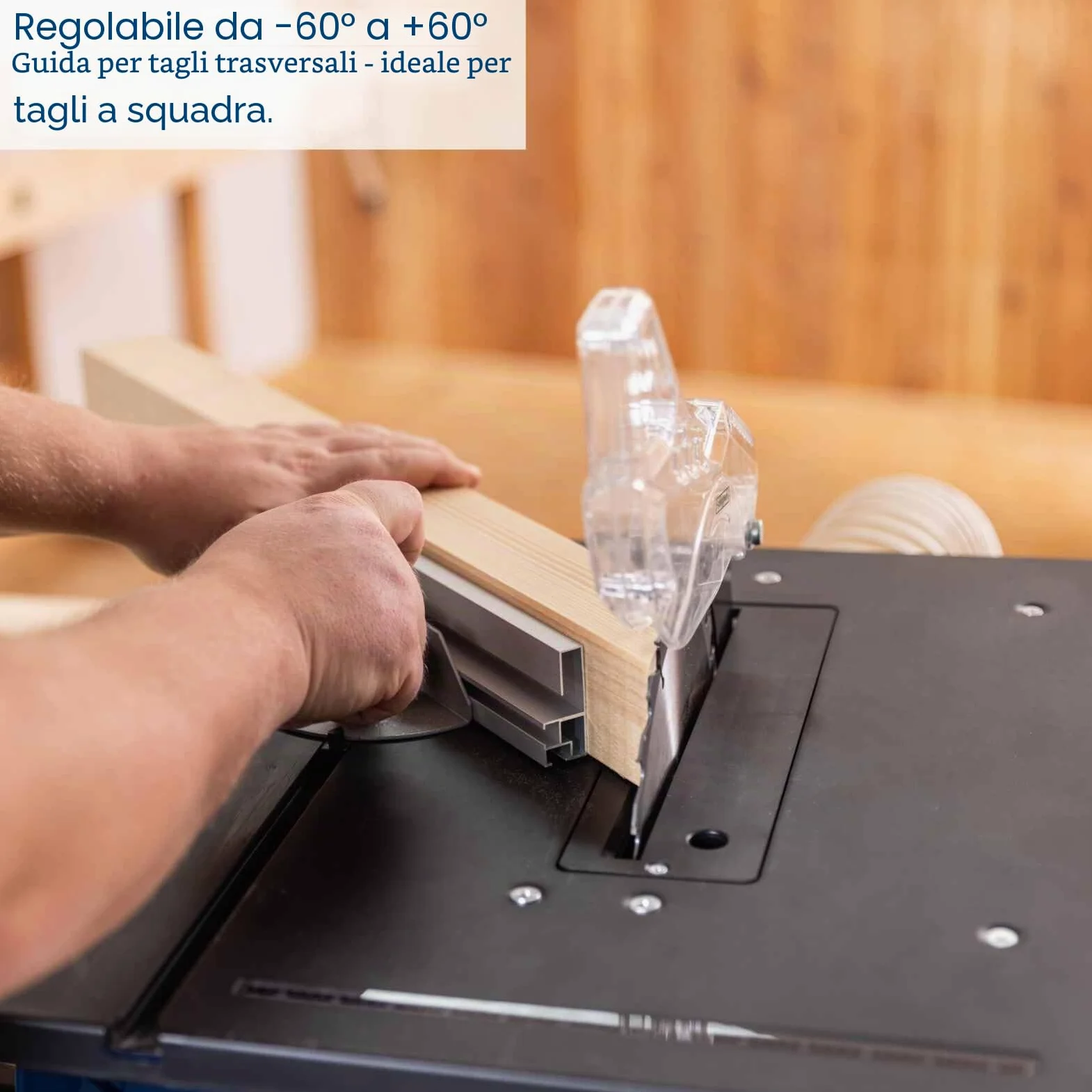 Scheppach HS210 - Sega circolare da tavolo, piccola sega circolare da tavolo, 1500 W, 230 V, diametro 210 mm, altezza massima di taglio 70 mm