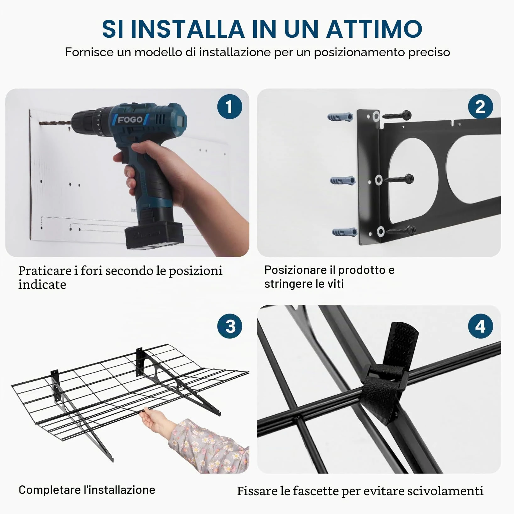 Sinoer 2 mensole da garage con ganci, 61 x 182,9 cm, in metallo, per garage, magazzini, magazzini, garage