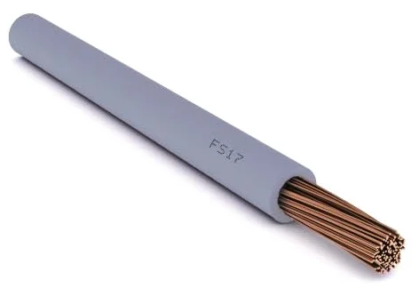 Cavo Elettrico Unipolare Isolante FS17 Matassa da 100 MT per impianti casa aziende edili Colore Blu-Nero-Marrone-Giallo/Verde (2,5 mm) (GRIGIO)