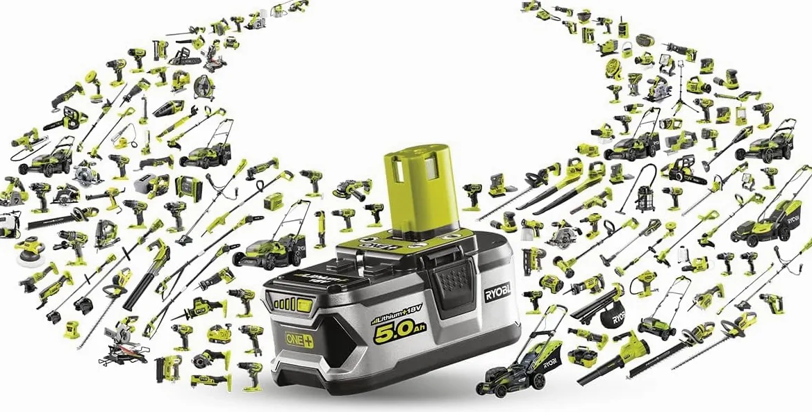 Ryobi RC18120-140XG, Kit Batteria al Litio 18V One+ 4.0Ah e Caricabatteria Rapido 2.0A, Batteria di Lunga Durata con 4 Indicatori dello Stato di Carica, Tecnologia IntelliCell, Fai da Te