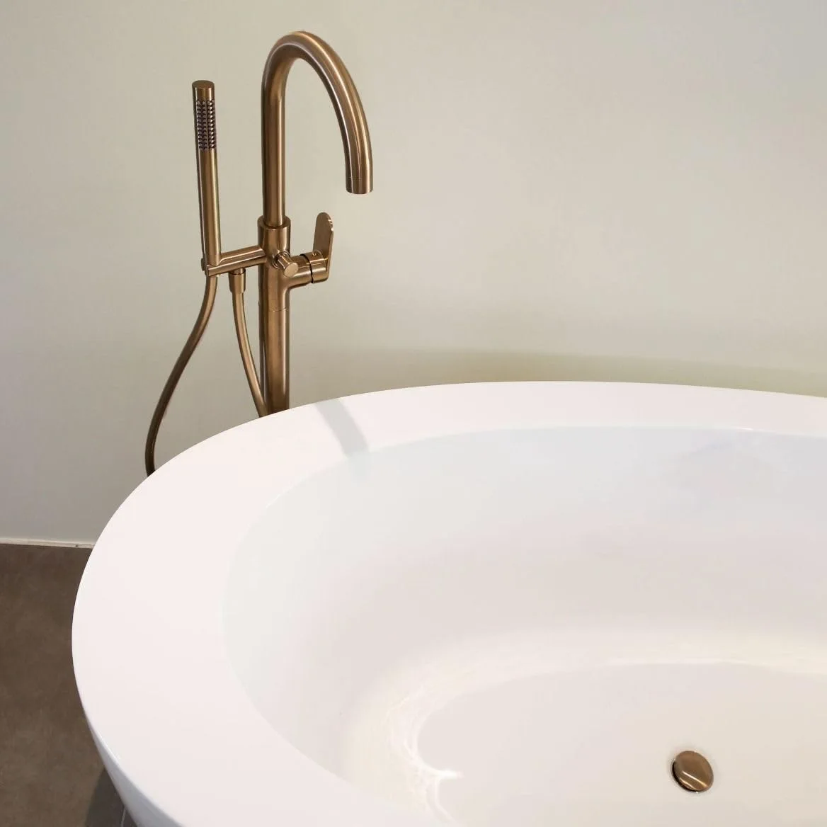 Essebagno 9026031 Colonna meccanica da terra Charme II in rame spazzolato per vasca freestanding