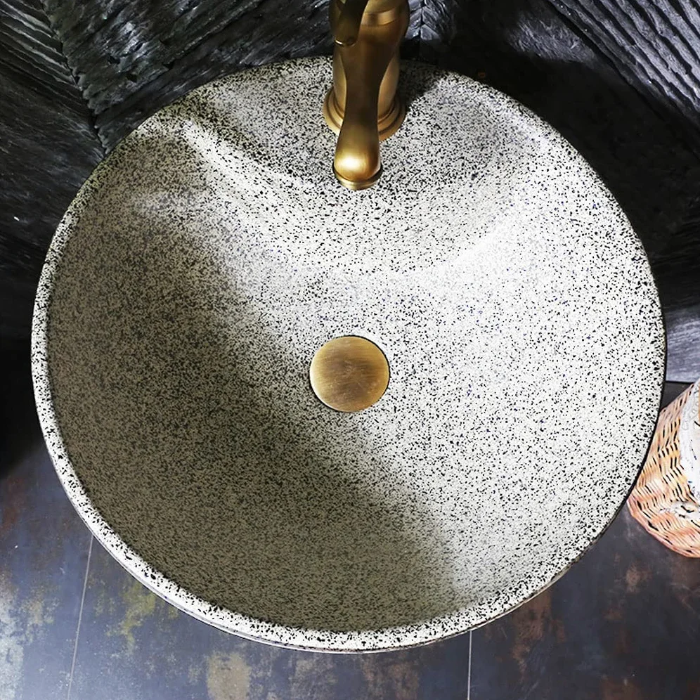 Lavandino Per Lavanderia Lavabi in ceramica for bagno Lavandino artistico vintage Lavabo verticale con piedistallo lavabo in un unico pezzo Piedistallo combinato Lavabi Da Esterno Freestanding
