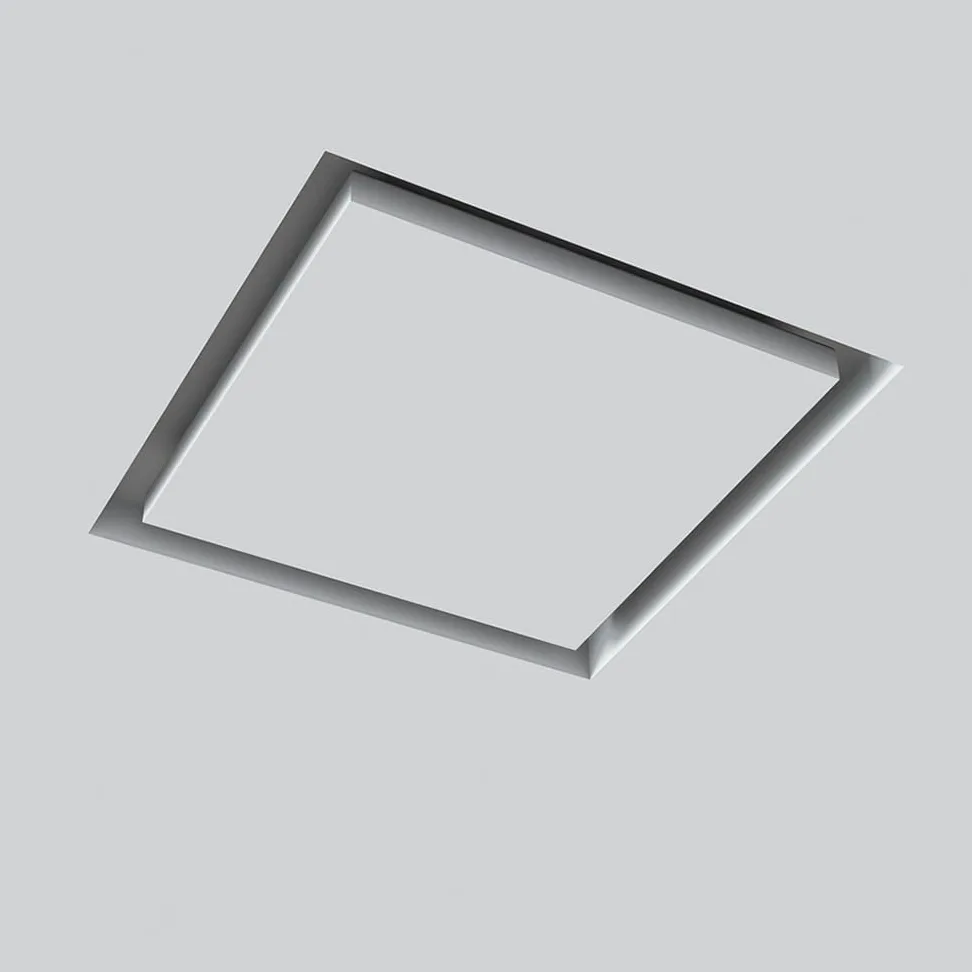 KVADRO-100 - Presa di ventilazione quadrata senza cornice - valvola a disco da 100 mm con magnete - diffusore verniciabile 4"