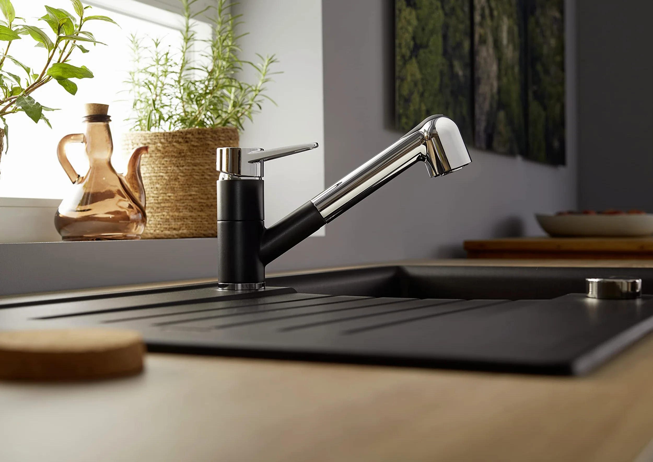 BLANCO WEGA-S II Softbianco/cromato | Alta pressione | Con tubo estraibile | Dispositivo di prevenzione del riflusso | Cartuccia in ceramica | Qualità sicura dell'acqua e risparmio idrico