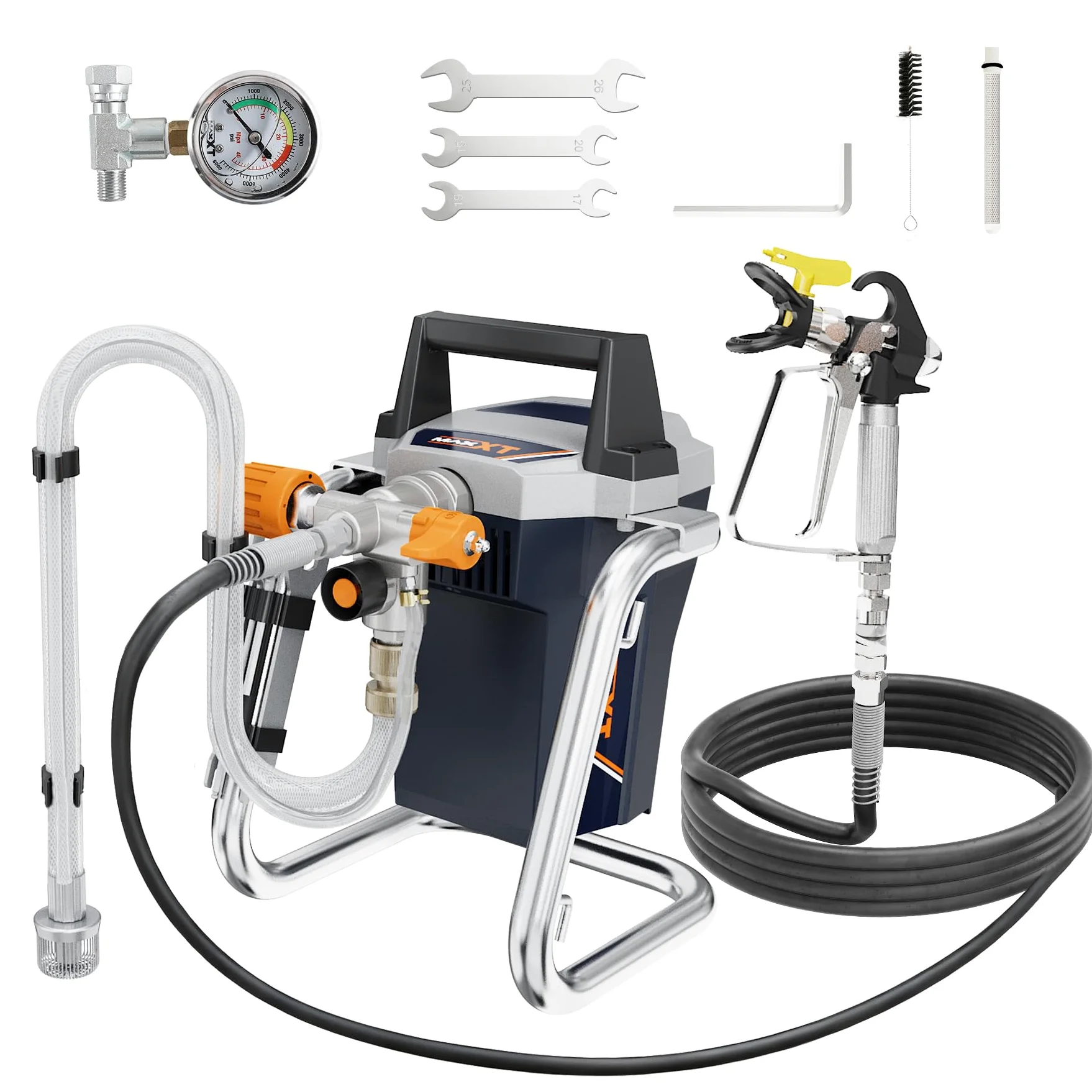 MAXXT Spruzzatore di Vernice Airless Elettrico 1300W, Pistola a Spruzzo per Recinzioni, Giardino, Mobili, Pareti e Porte, Fai-Da-Te