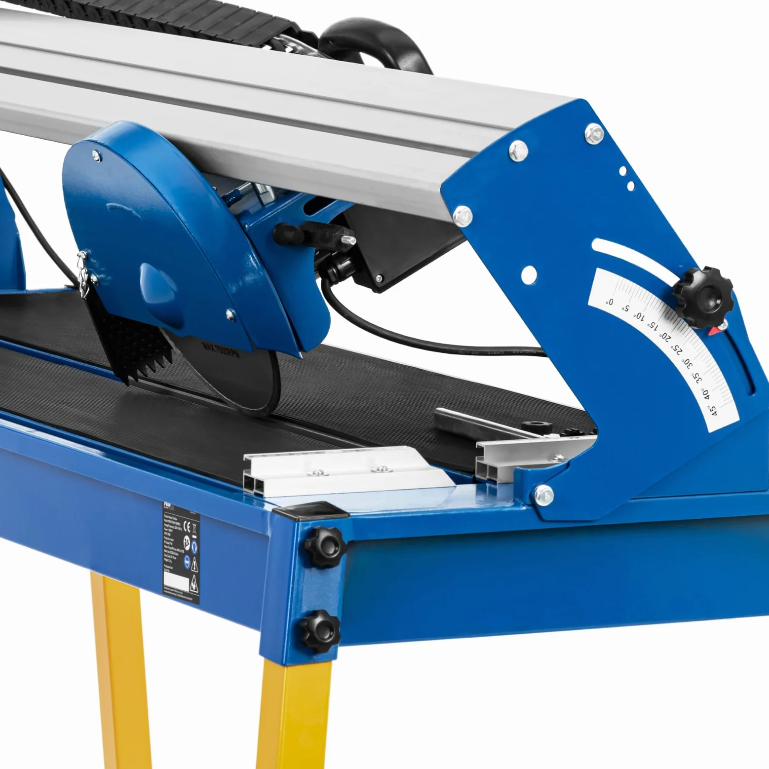 MSW MSW-TSAW1500PRO - Tagliapiastrelle elettrico, 1500 W fino a 42 mm, regolazione dell'angolo, tagliapiastrelle a umido