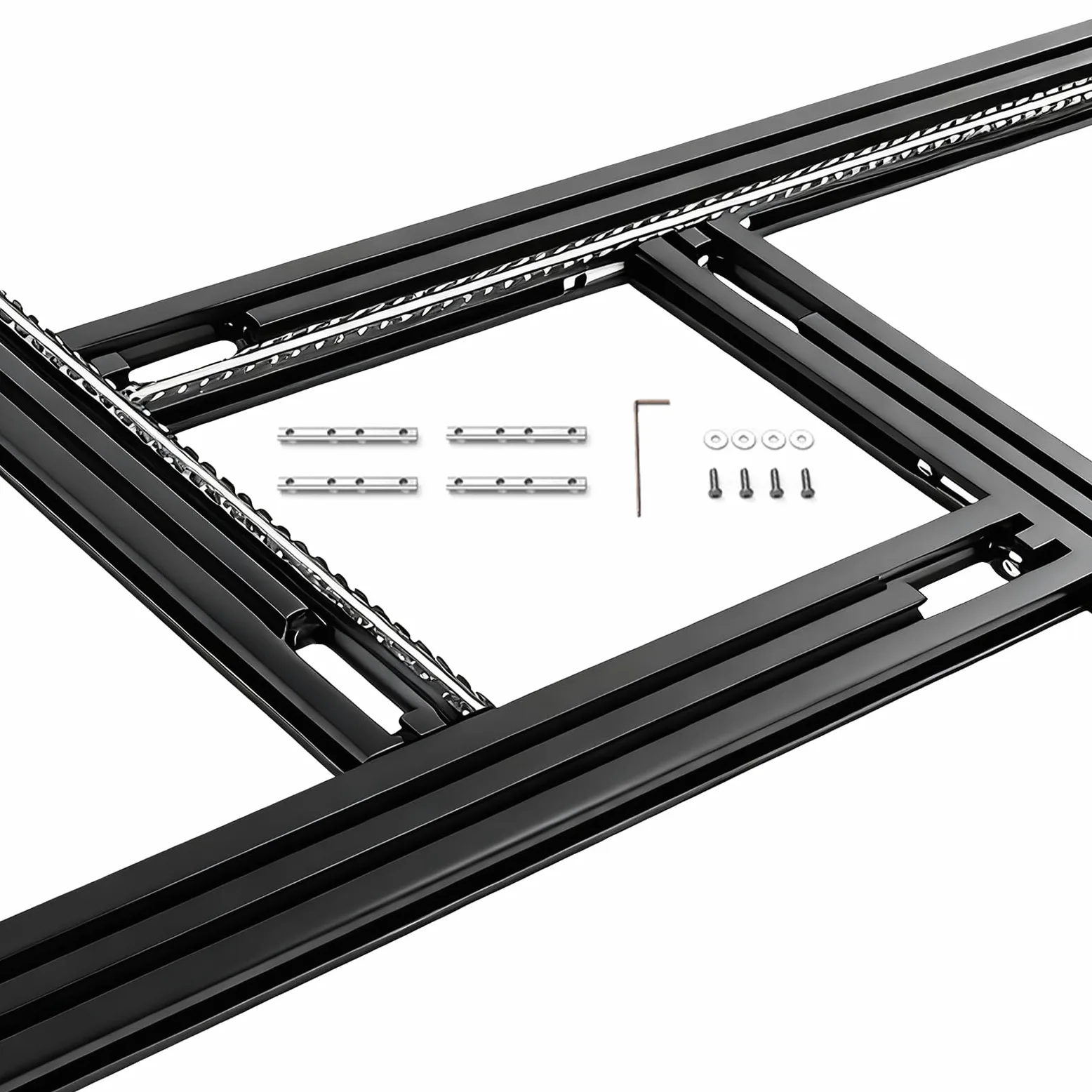 4 pezzi Mascherina di fresatura regolabile 800 x 800 mm, Guida per fresatrice e jig per levigatrici a tuffo, ausilio in legno per realizzare scanalature quadrate e rettangolari