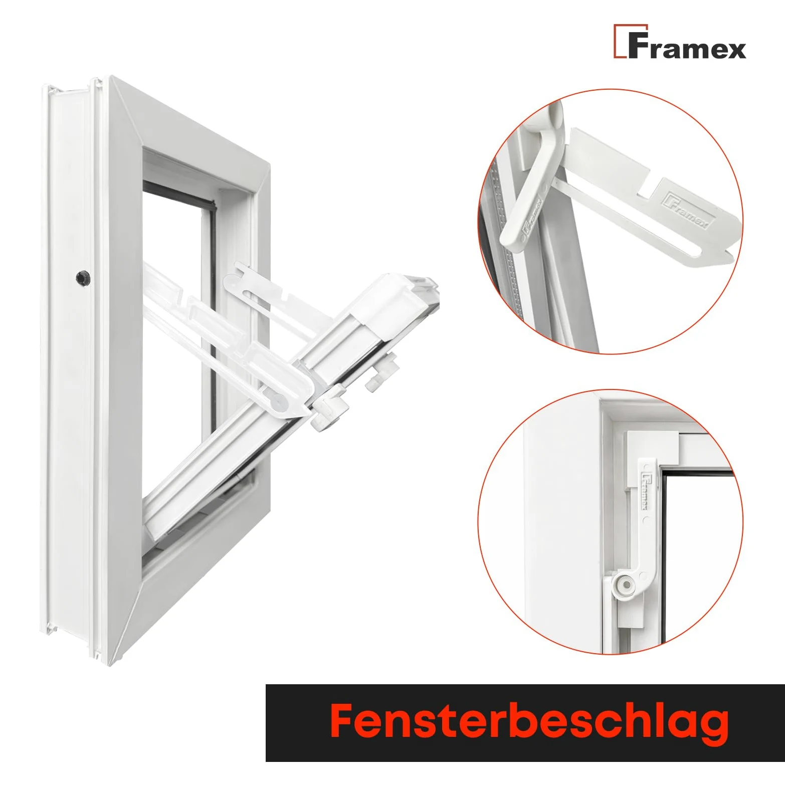 Finestra in PVC, a Ribalta e a Battente, Bianca, 60 x 40 cm (600 x 400 mm), Vetro Singolo – Finestra in PVC con funzione di ribalta e a battente, per ventilazione, scantinati