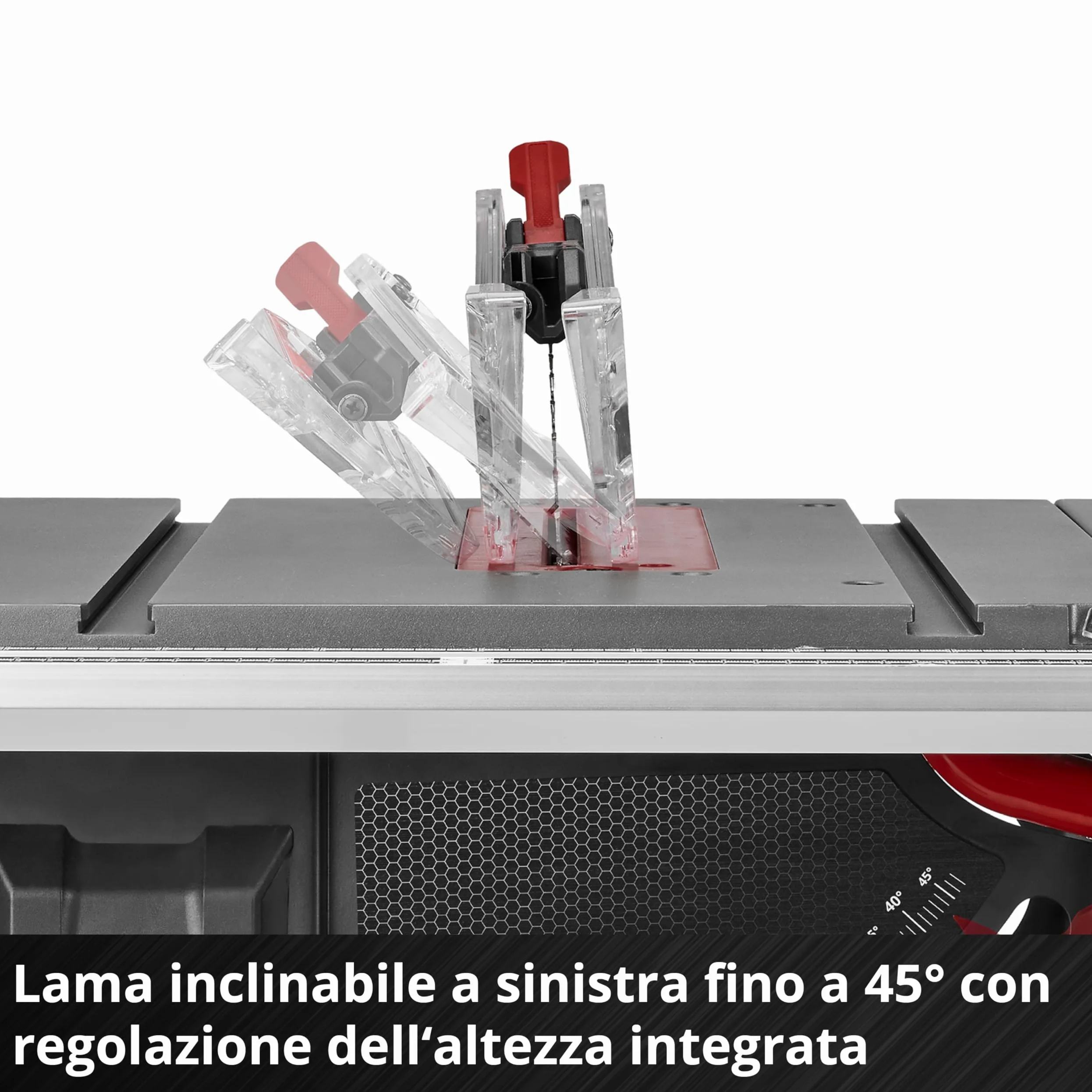 Sega circolare da banco Einhell TE-TS 10 T (2000 W, altezza di taglio 89 mm, lama Ø 254 mm, allargatore da tavolo, guida angolare, guida parallela, asta di spinta, attacco di aspirazione)