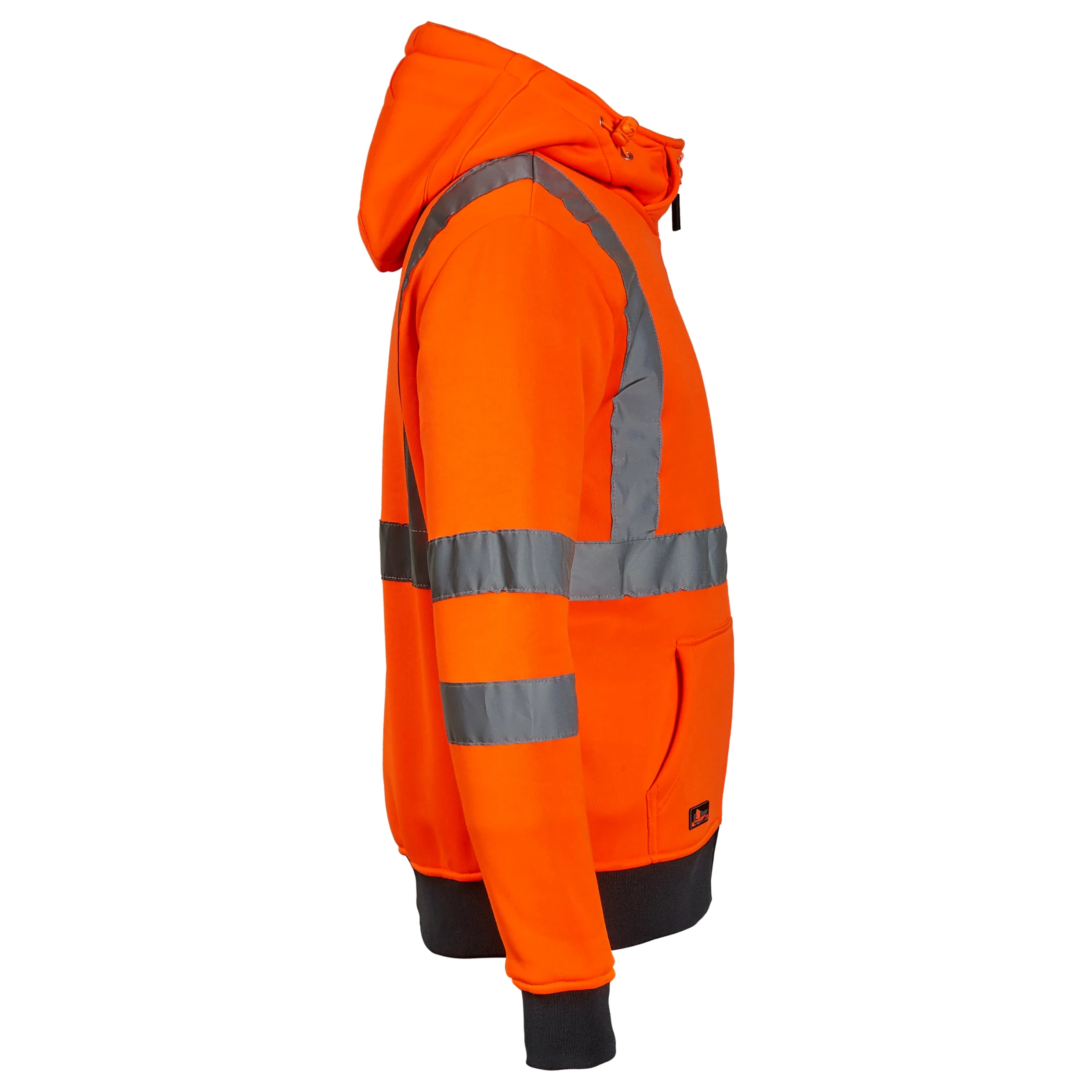 U-Power MELODY, Felpa, Abbigliamento da lavoro confortevole, Tessuto Softshell, Cappuccio rimovibile e regolabile, Giacca con zip intera, Tasche larghe sul fondo, Collo alto (ORANGE FLUO_M)